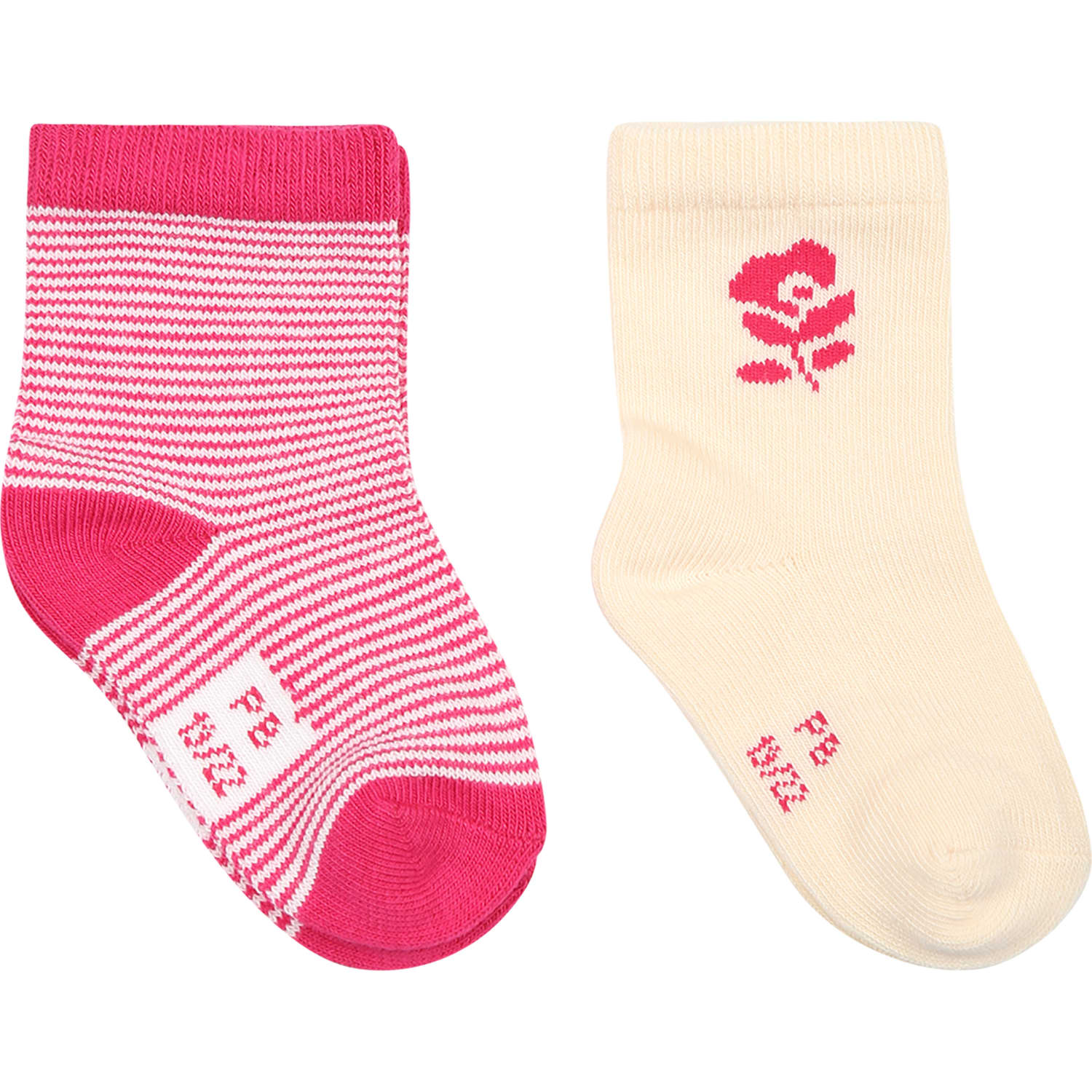 Petit Bateau Multicolor Set For Baby Girl With Flower And Stripes