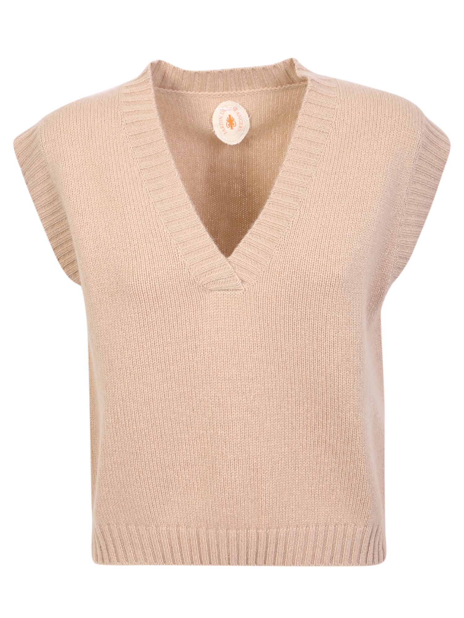 Jardin des Orangers Cashmere Vest In Beige Camel