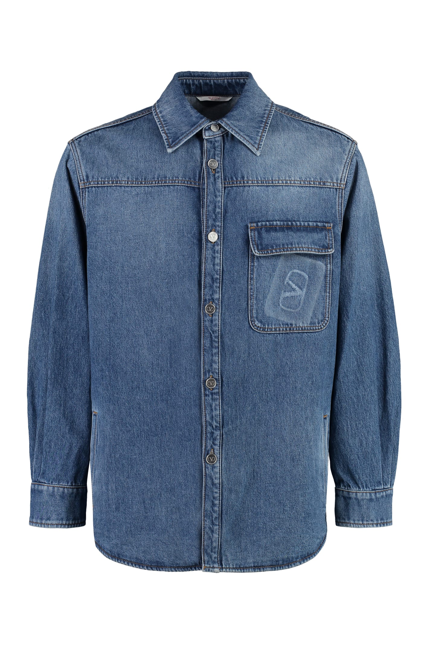 Valentino Overshirt In Denim