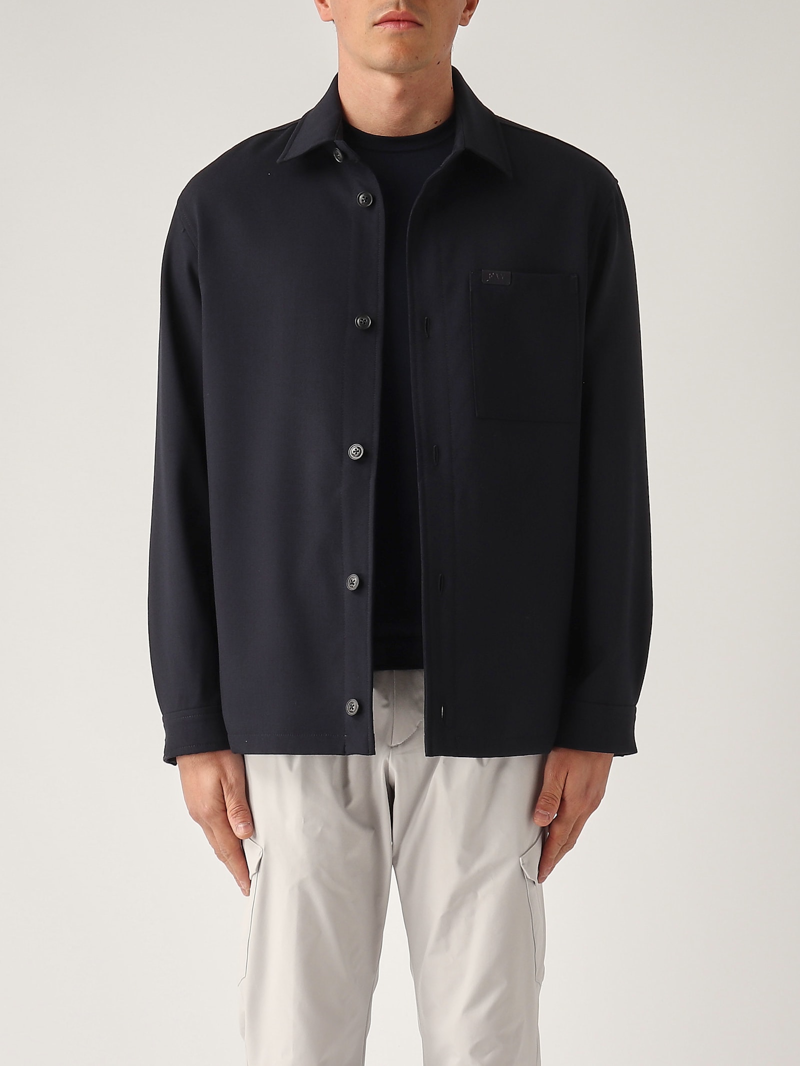 Fay Overshirt In Tela Di Lana Jacket