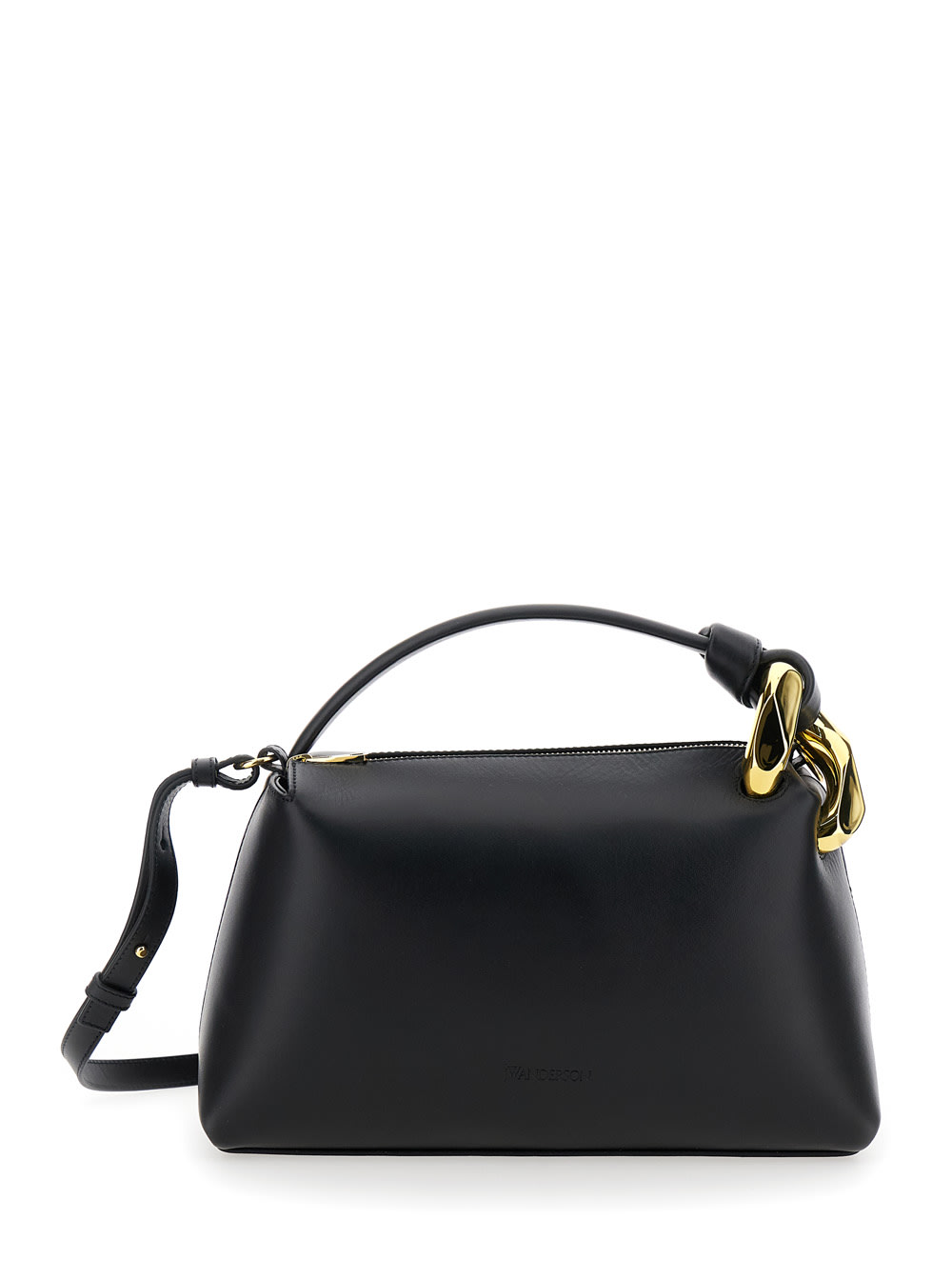J. W. Anderson corner Black Handbag With Metallic Knot Detail In Leather Woman