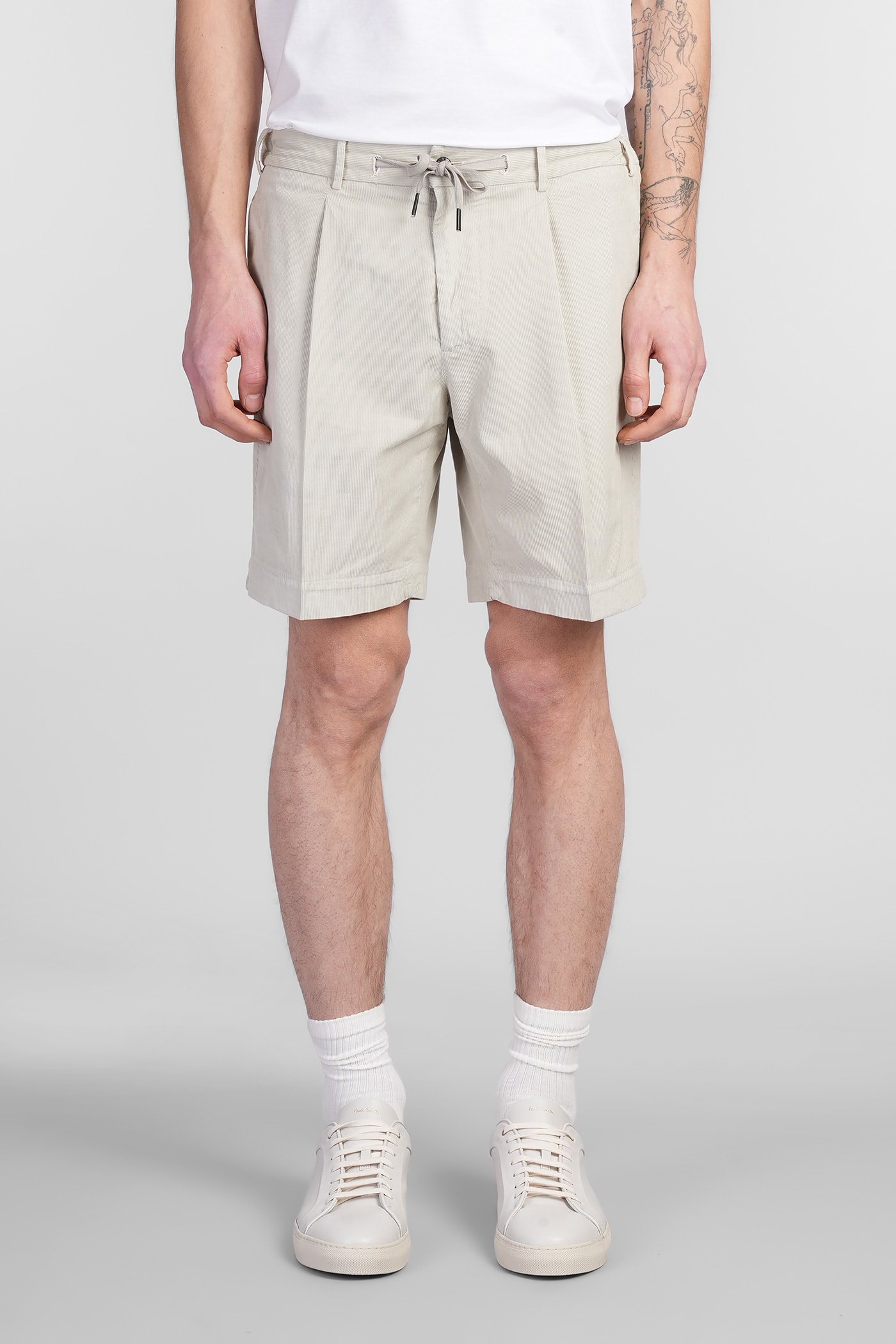 Santaniello Ancora Evo Shorts In Beige Cotton