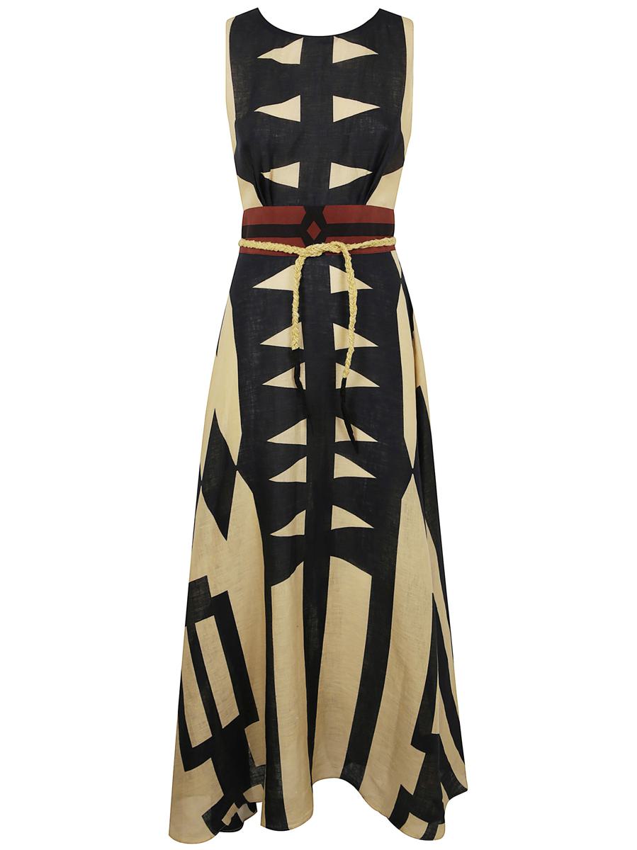 Volantis Pantha Linen Long Dress Clothing