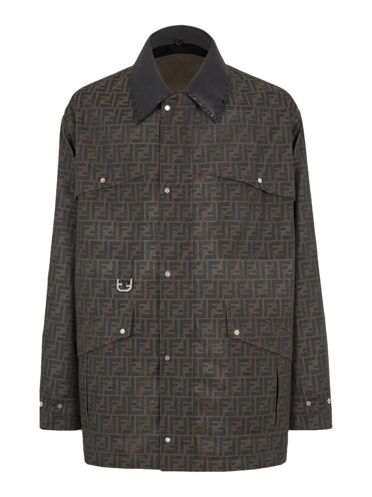 Fendi Embroidered Canvas Coat