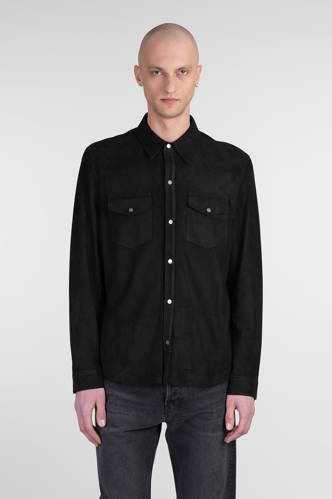 Salvatore Santoro Leather Jacket In Black Leather