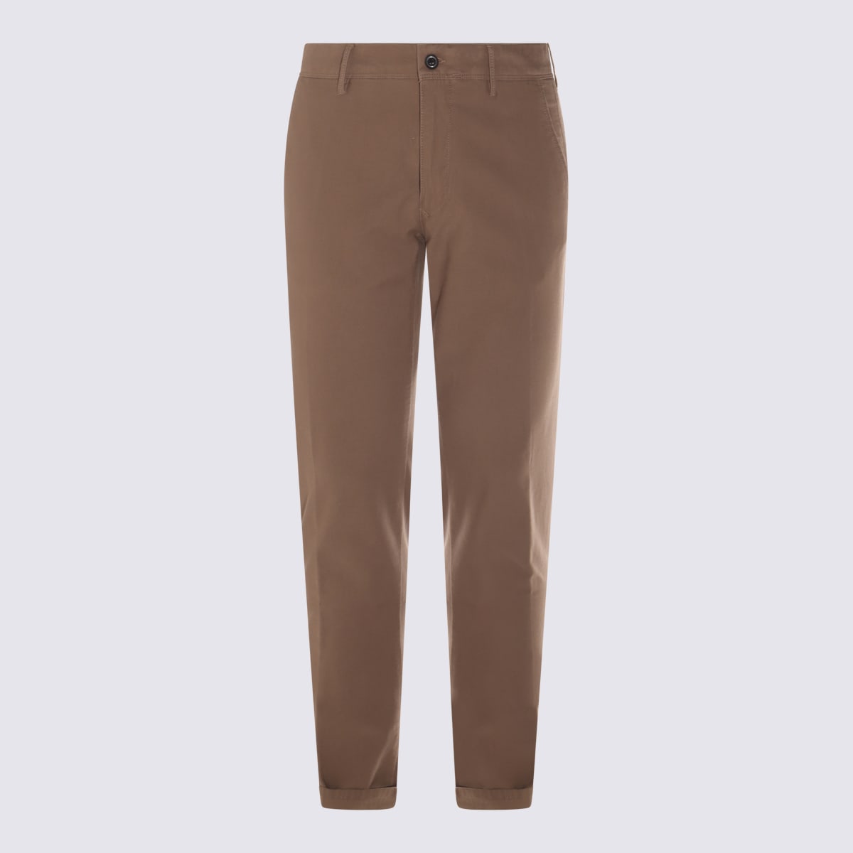 Incotex Brown Cotton Pants