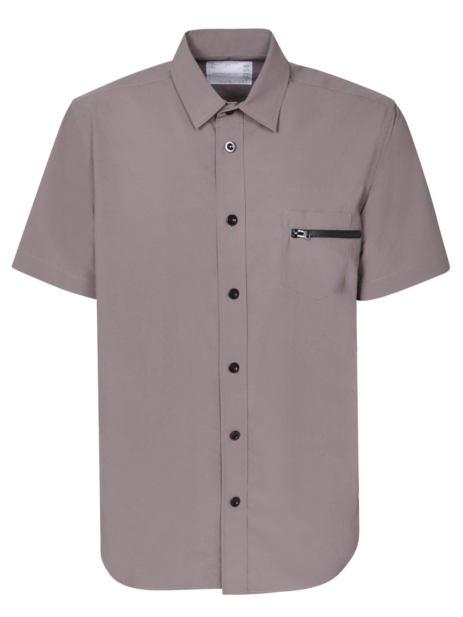 Sacai Taupe Taffeta Shirt