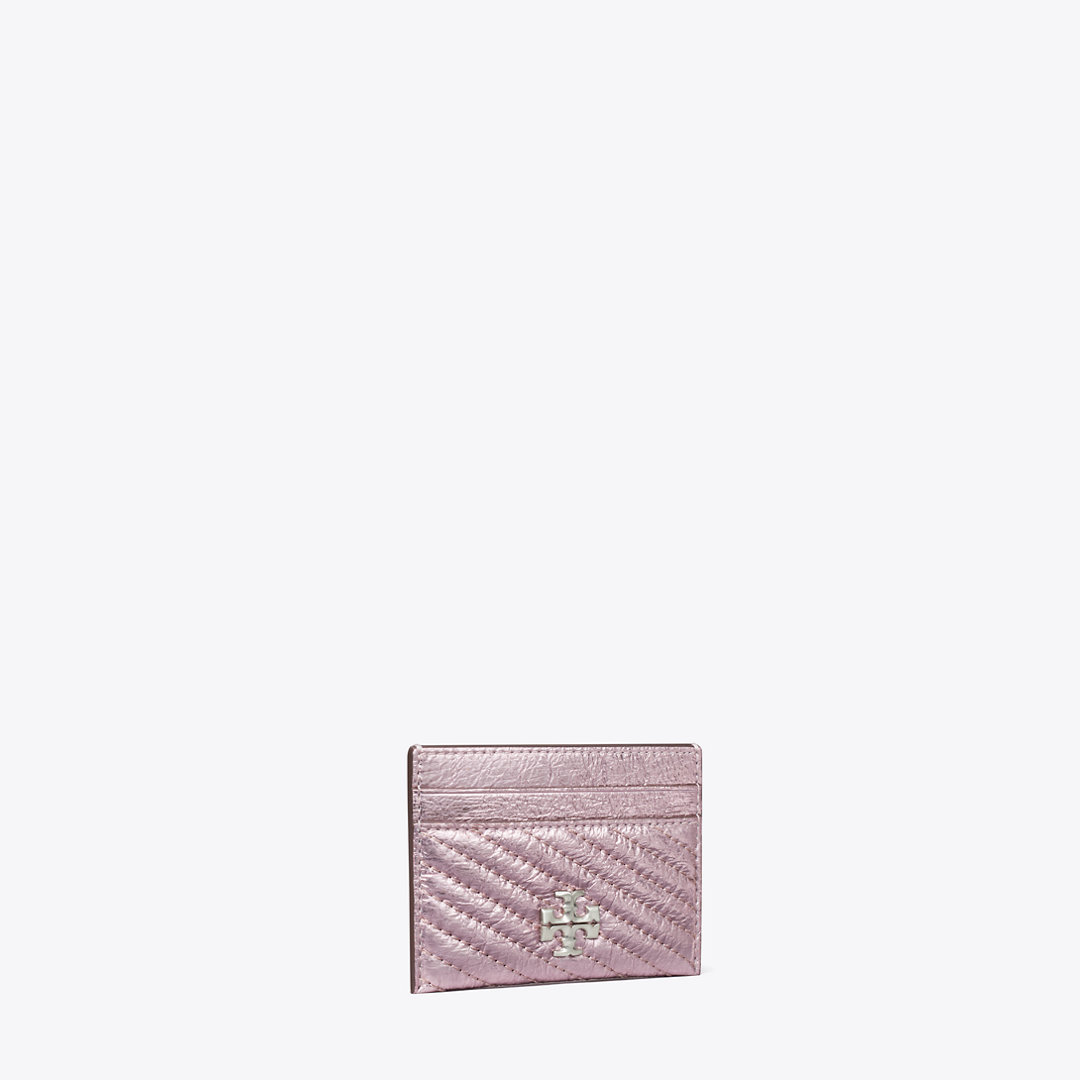 Tory Burch Kira Moto Quilt Metallic Card Case