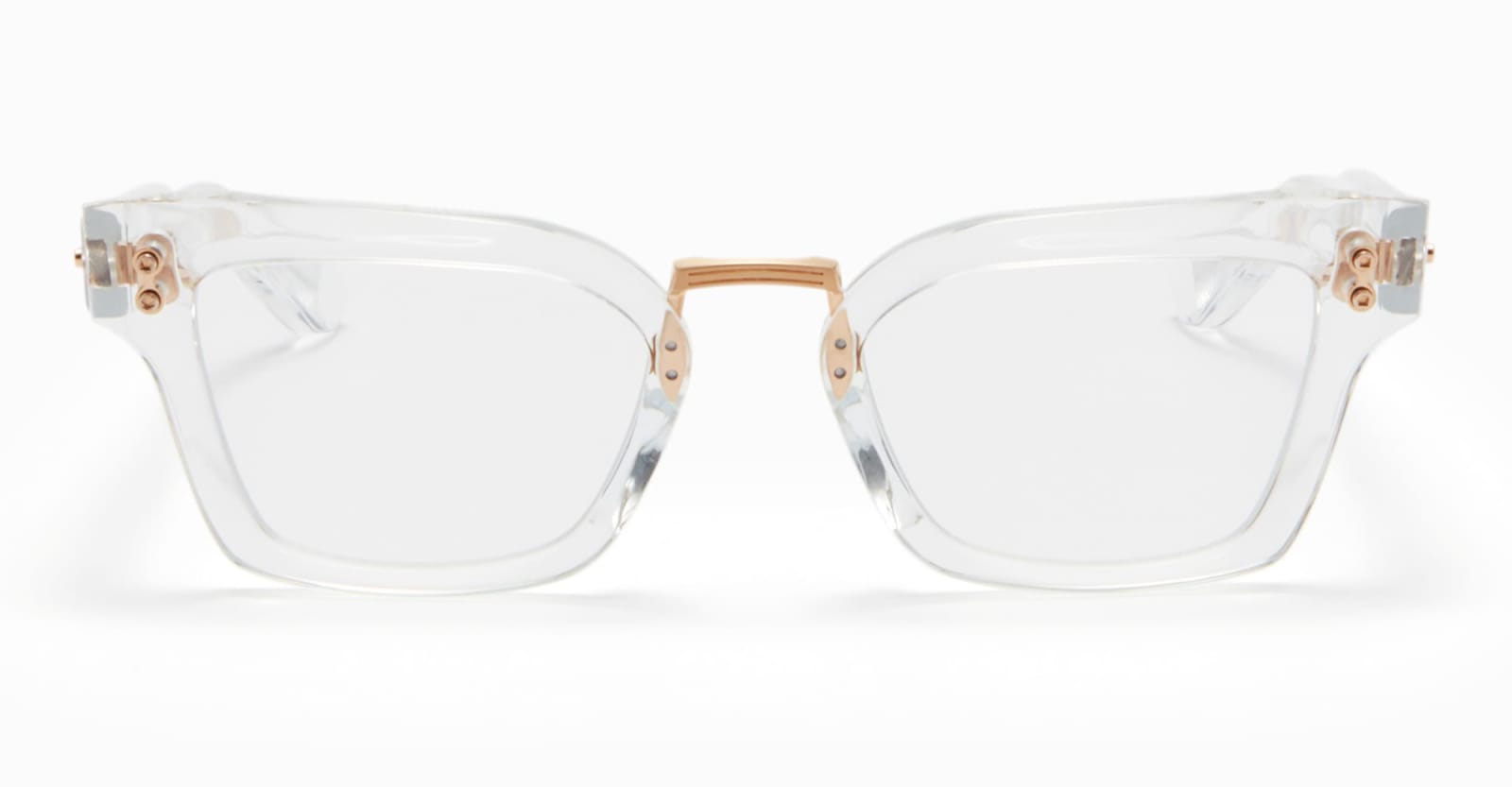 Akoni Luna - Crystal Clear / Brushed White Gold Rx Glasses