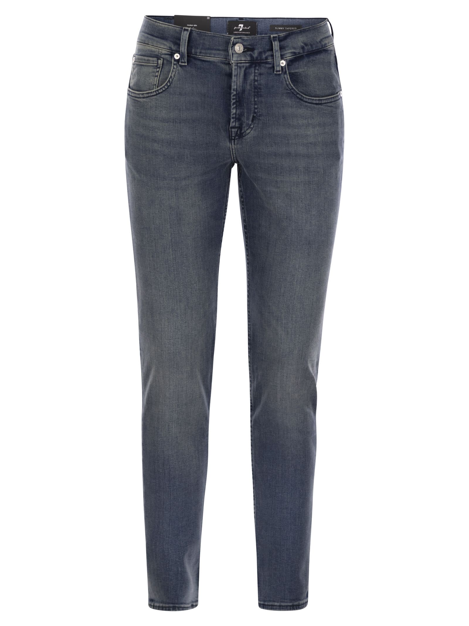 7 For All Mankind Slimmy Tapered Globe 修身锥型中腰紧身牛仔裤