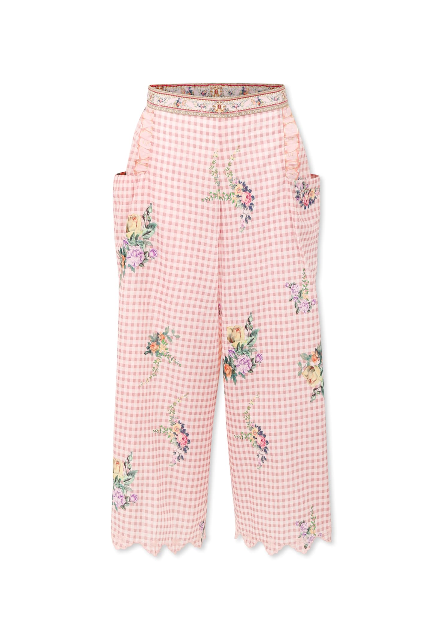 Camilla Pink Trousers For Girl With Floral Print
