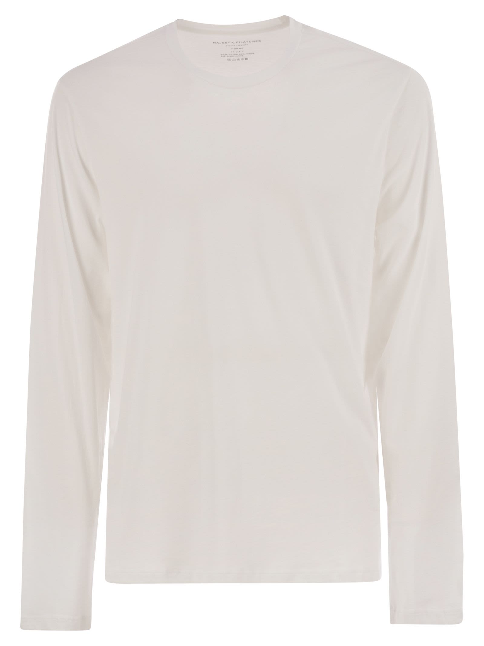 Majestic Filatures Long-sleeved Crew-neck T-shirt