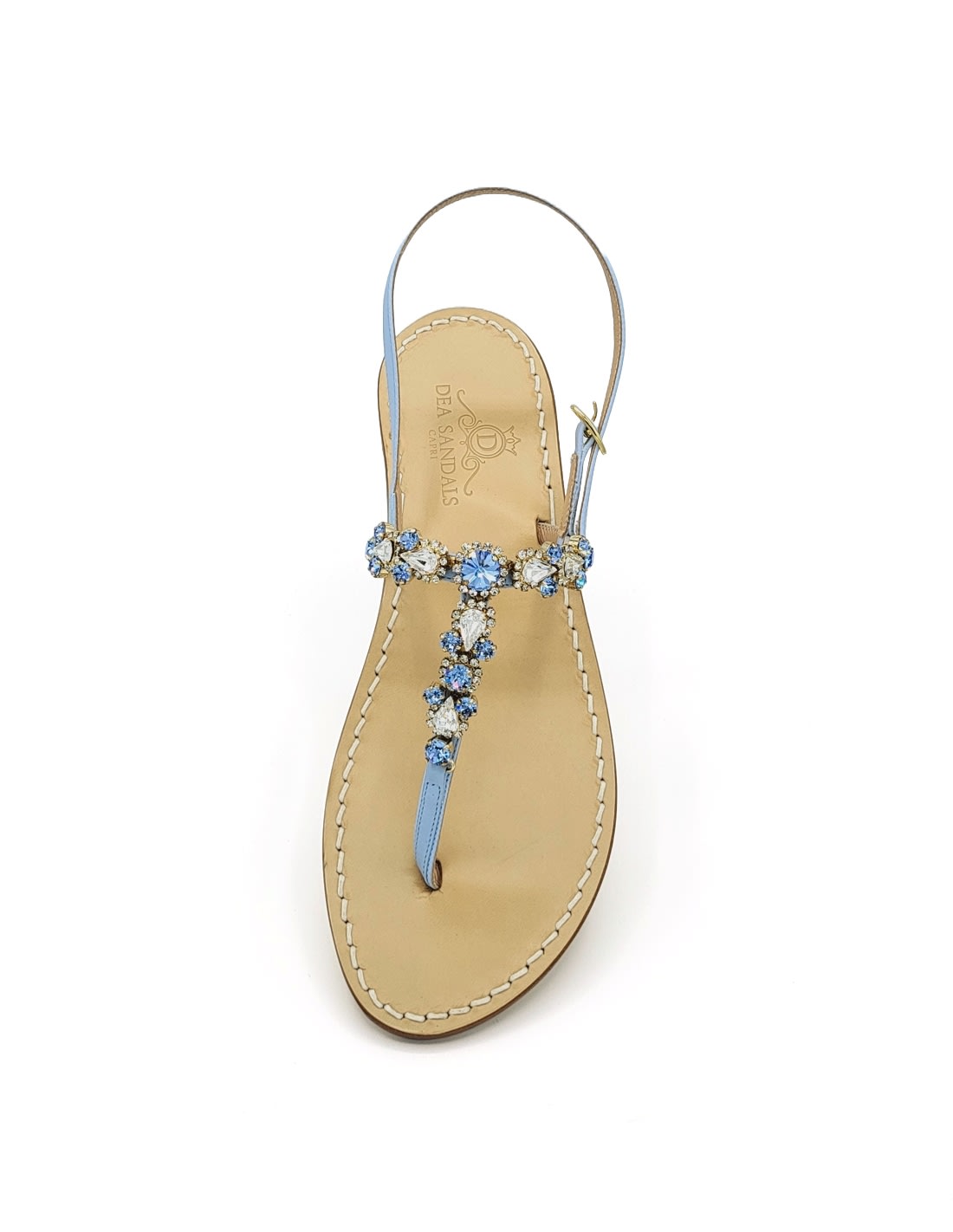 Dea Sandals Queen Light Blue Jewel Sandals