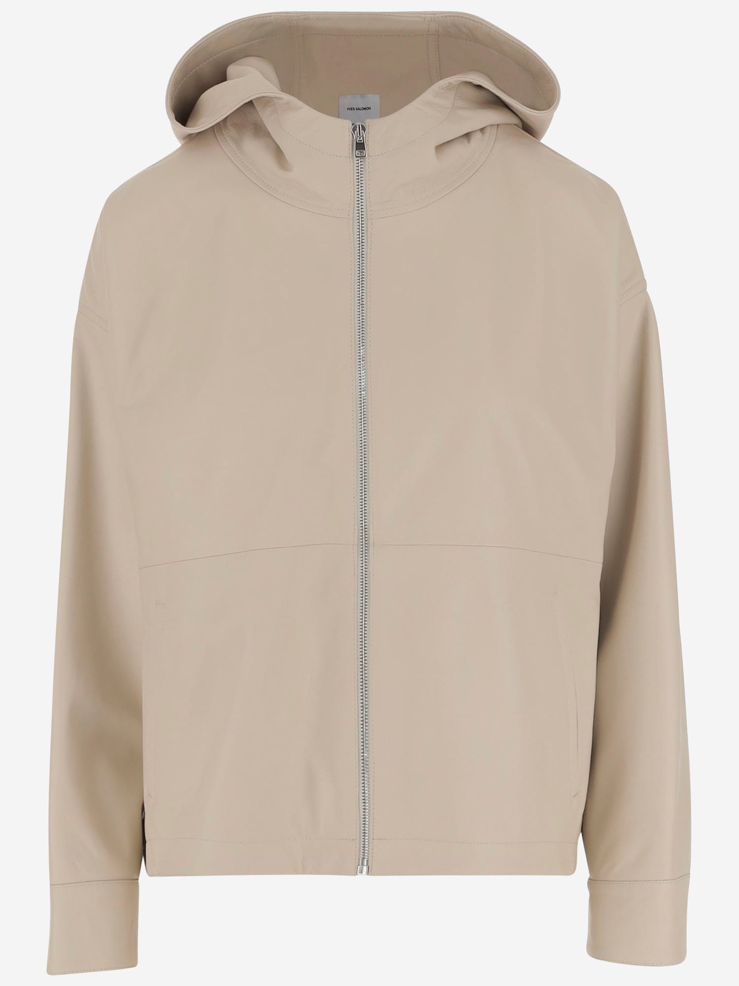 Yves Salomon Leather Jacket With Hood