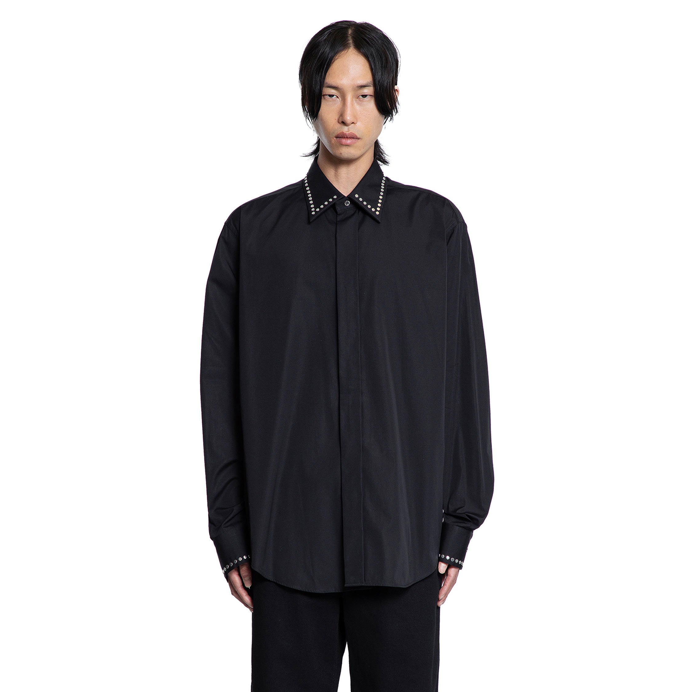 ALEXANDER MCQUEEN MAN BLACK SHIRTS