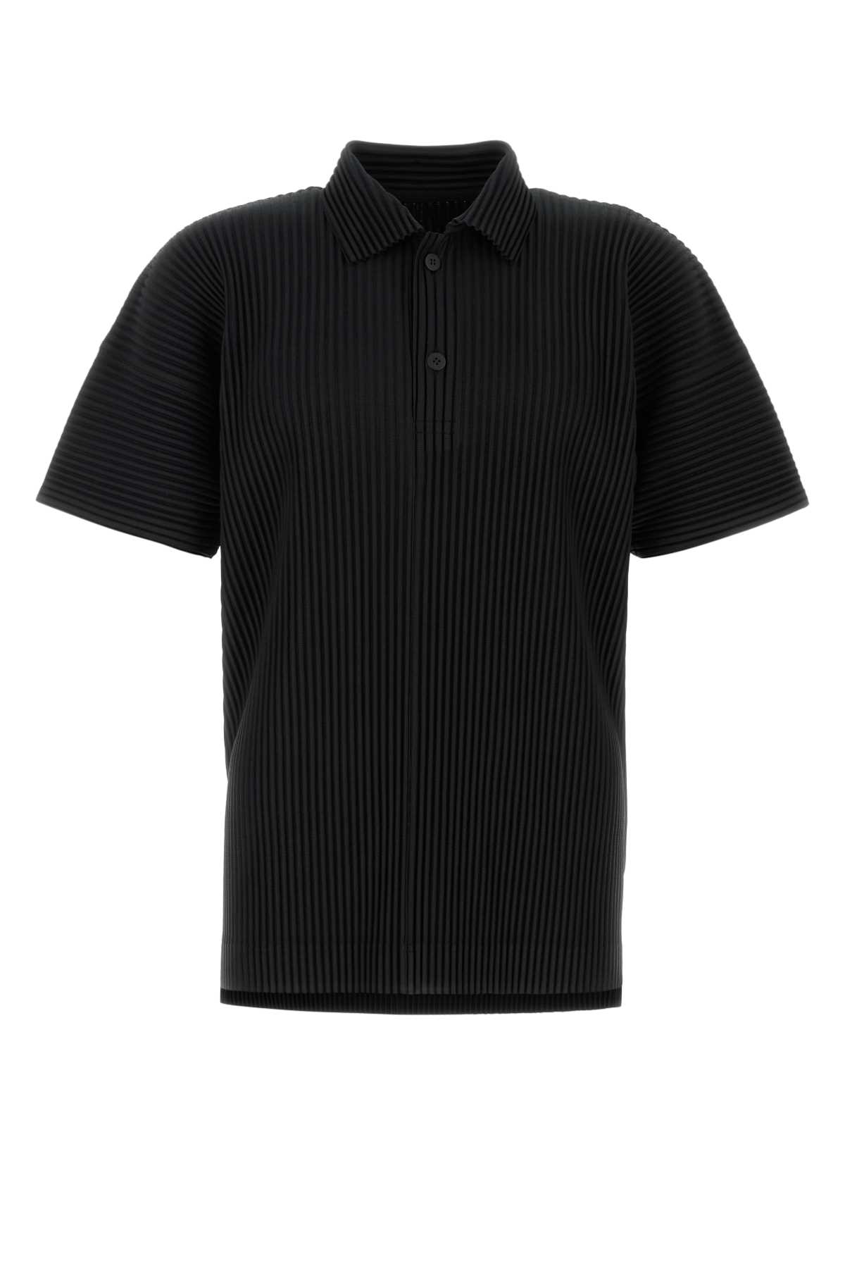 Homme Plissé Issey Miyake 黑色聚酯纤维Polo衫