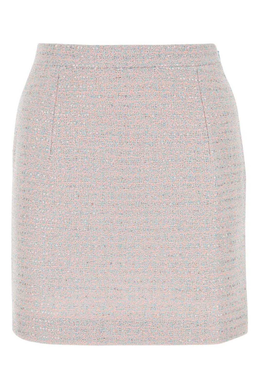 Alessandra Rich Pink Cotton Blend Skirt