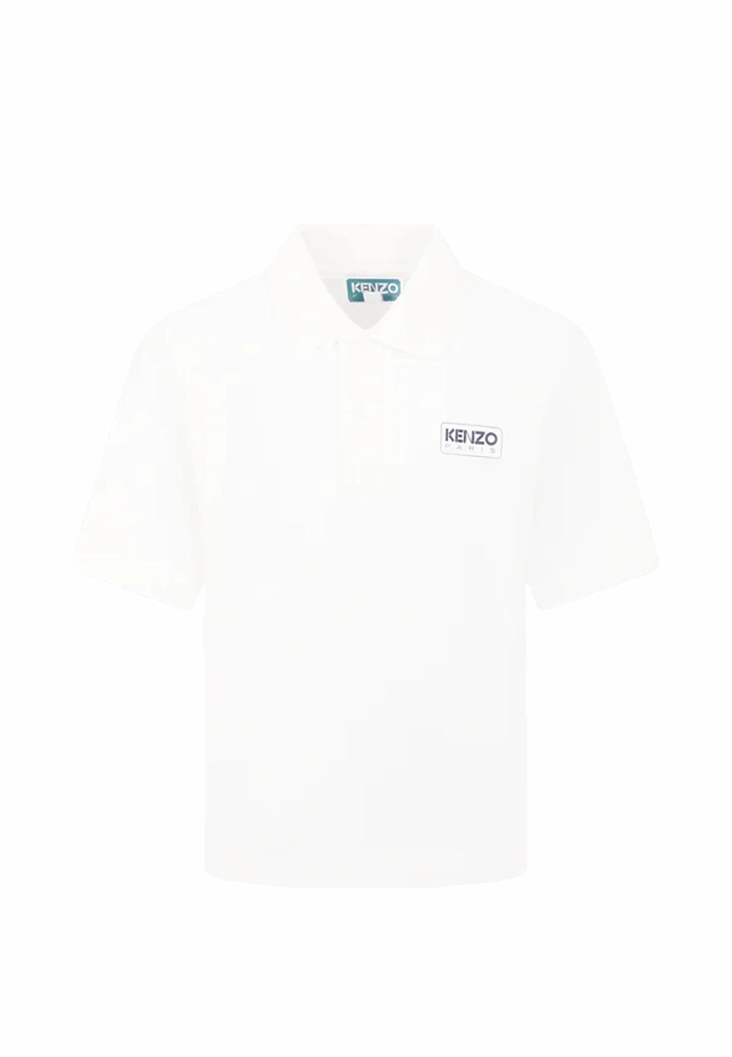 Kenzo Kids Ivory Polo Shirt For Boy With Logo