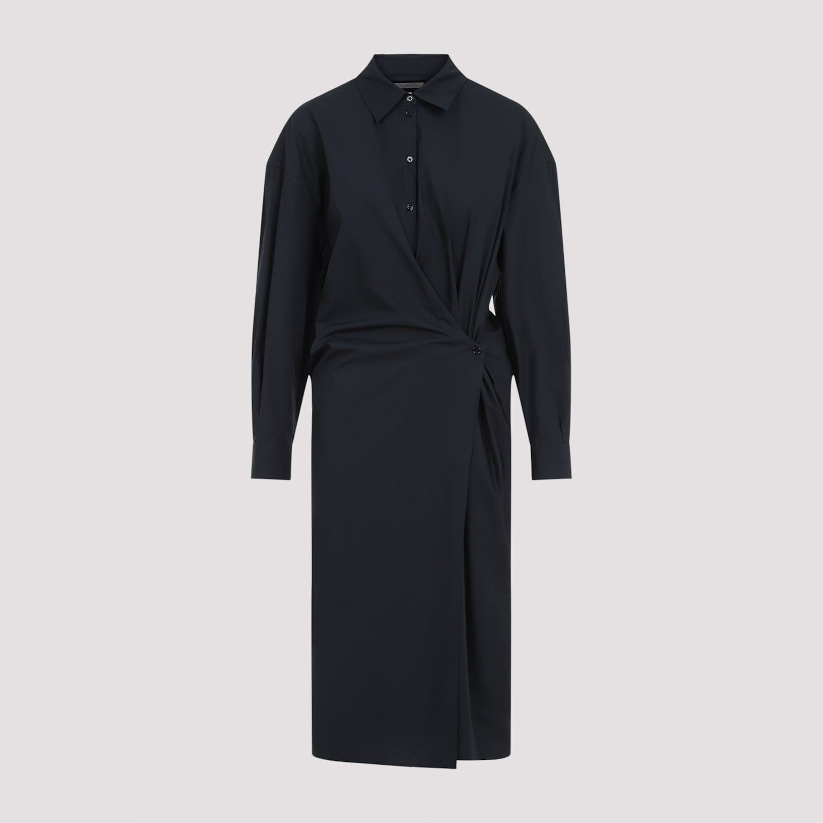 Lemaire Black Poplin Shirt Dress