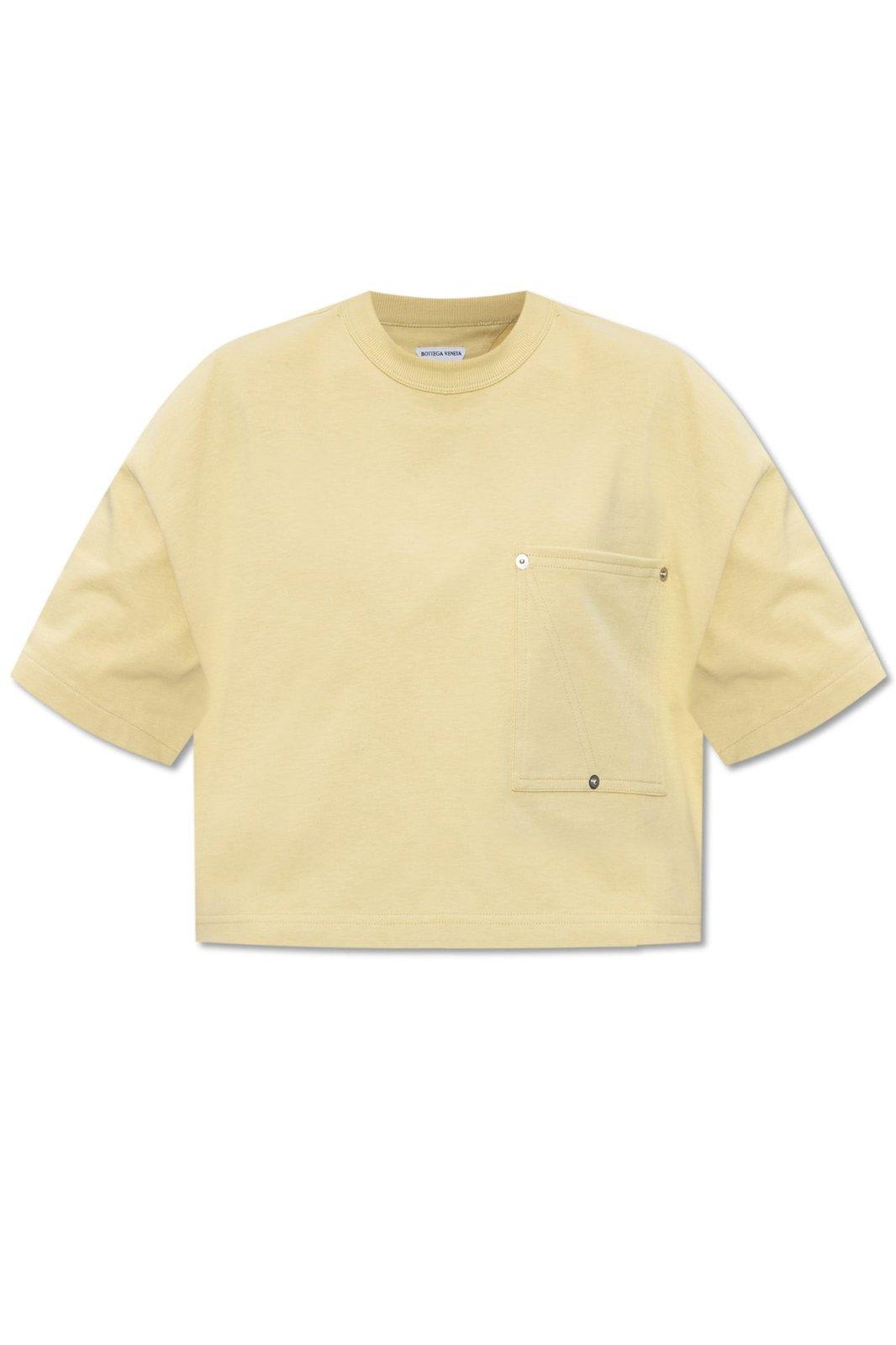 Bottega Veneta Pocket Detailed Cropped T-shirt