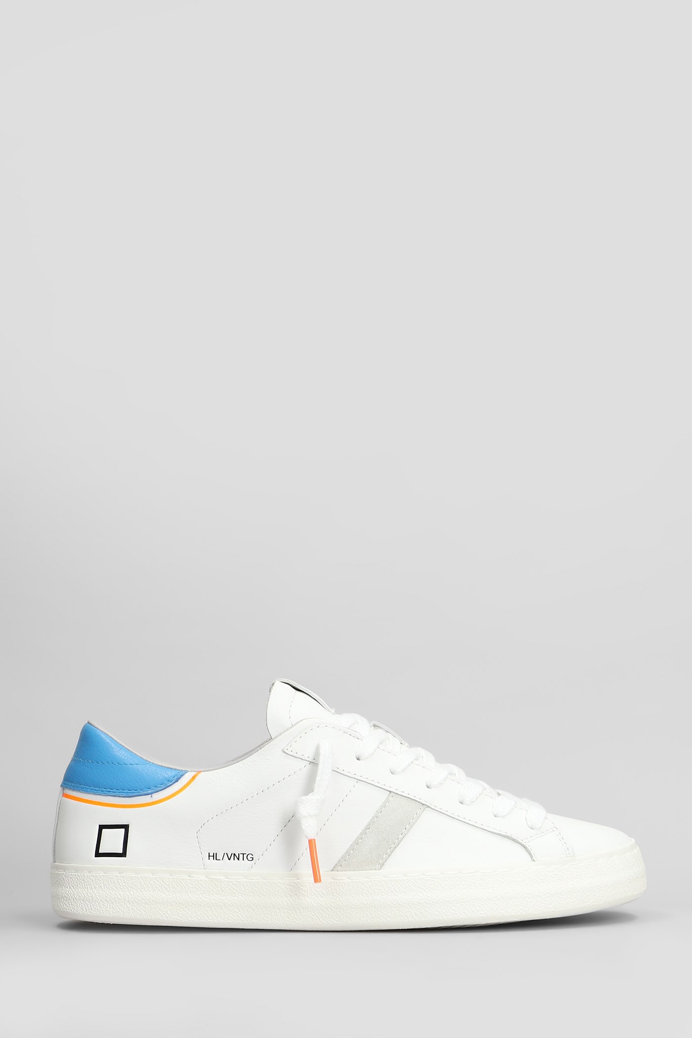 D. A.T. E. Hill Low Vintage Sneakers In White Leather