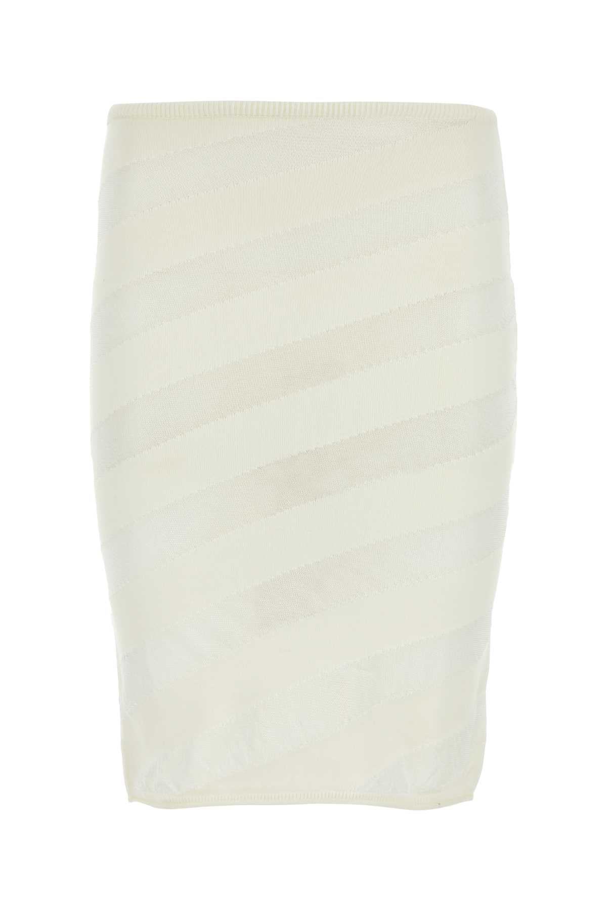 Gimaguas Ivory Viscose Blend Skirt