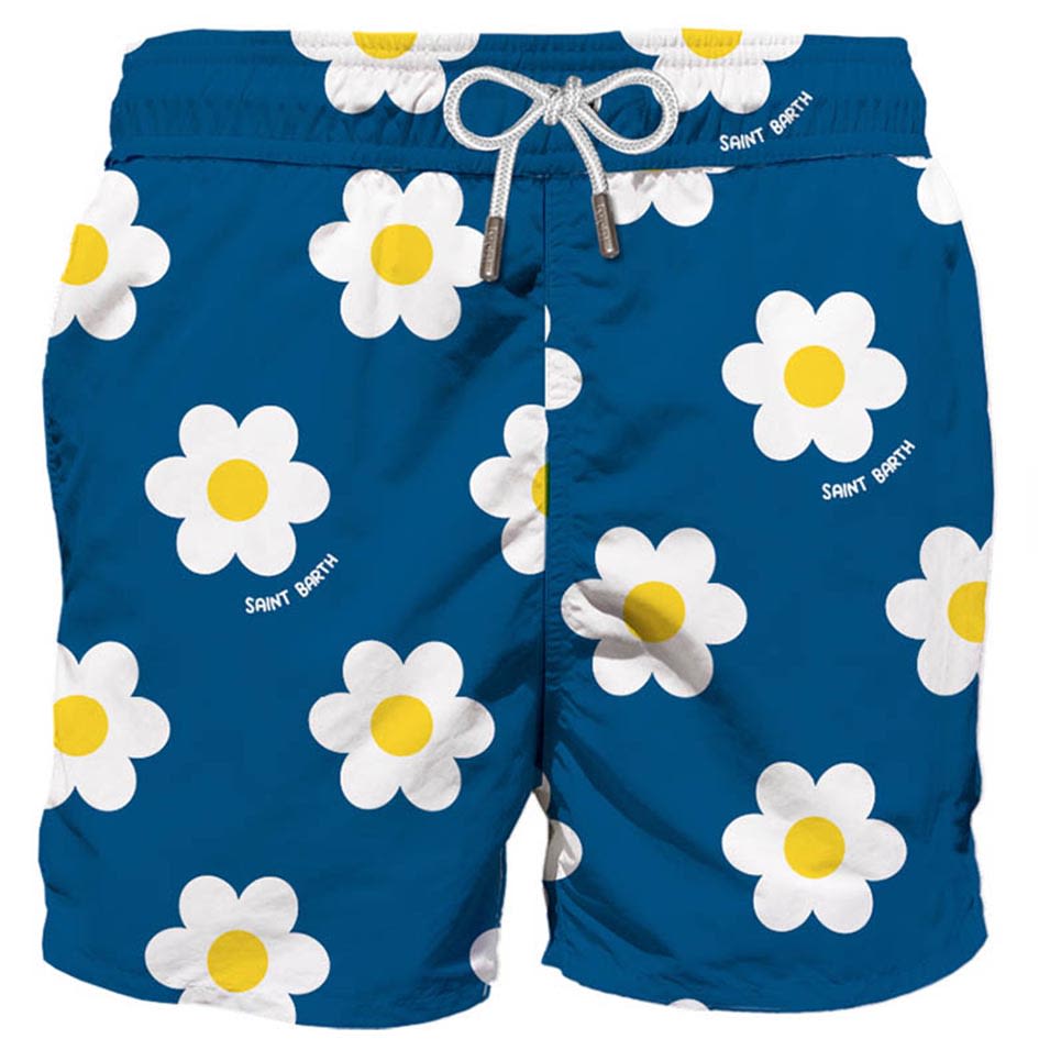 MC2 Saint Barth Man Classic Swim Shorts With Daisy Print