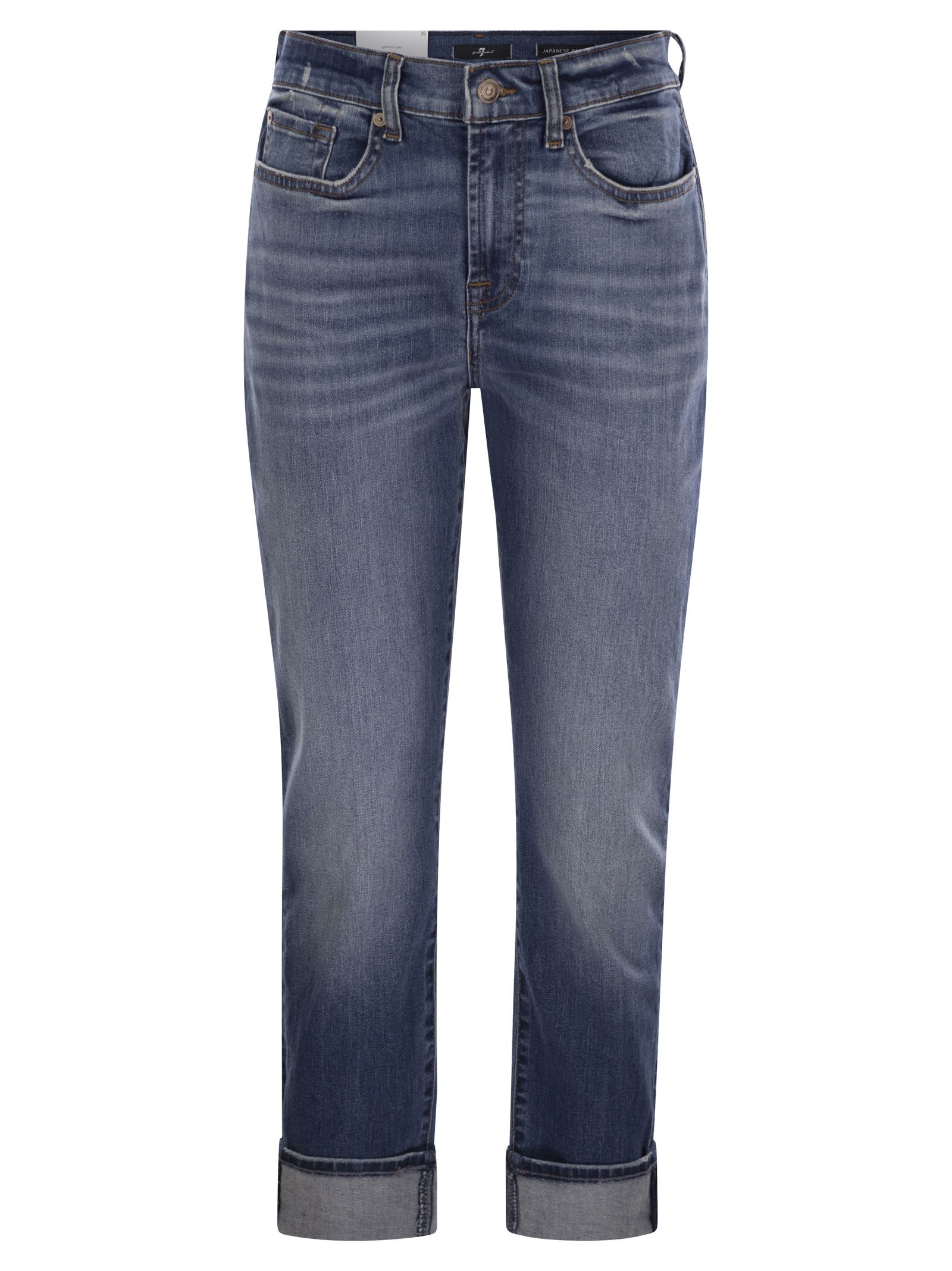 7 For All Mankind 宽松修身中腰男友风牛仔裤