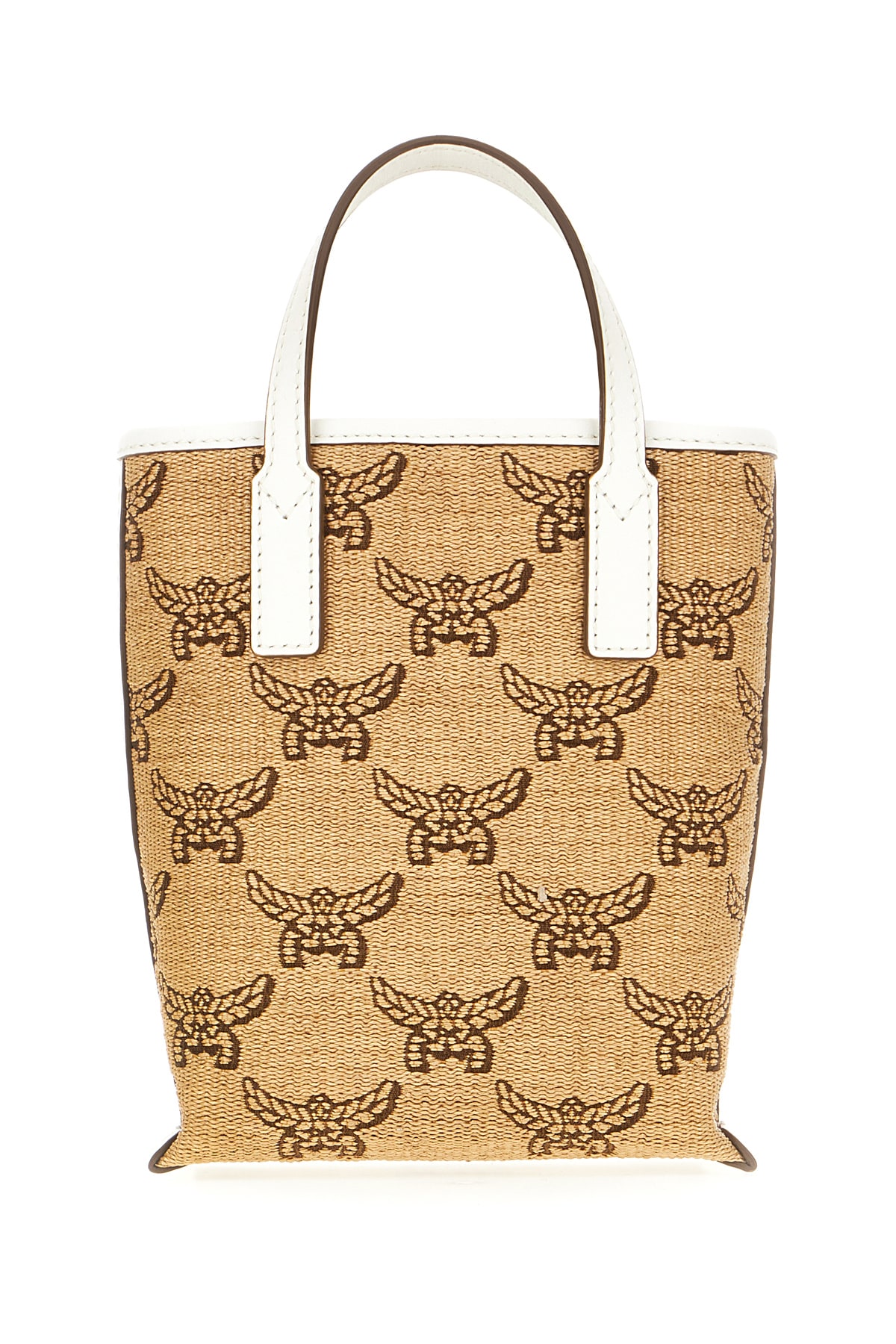 MCM Embroidered Fabric Handbag