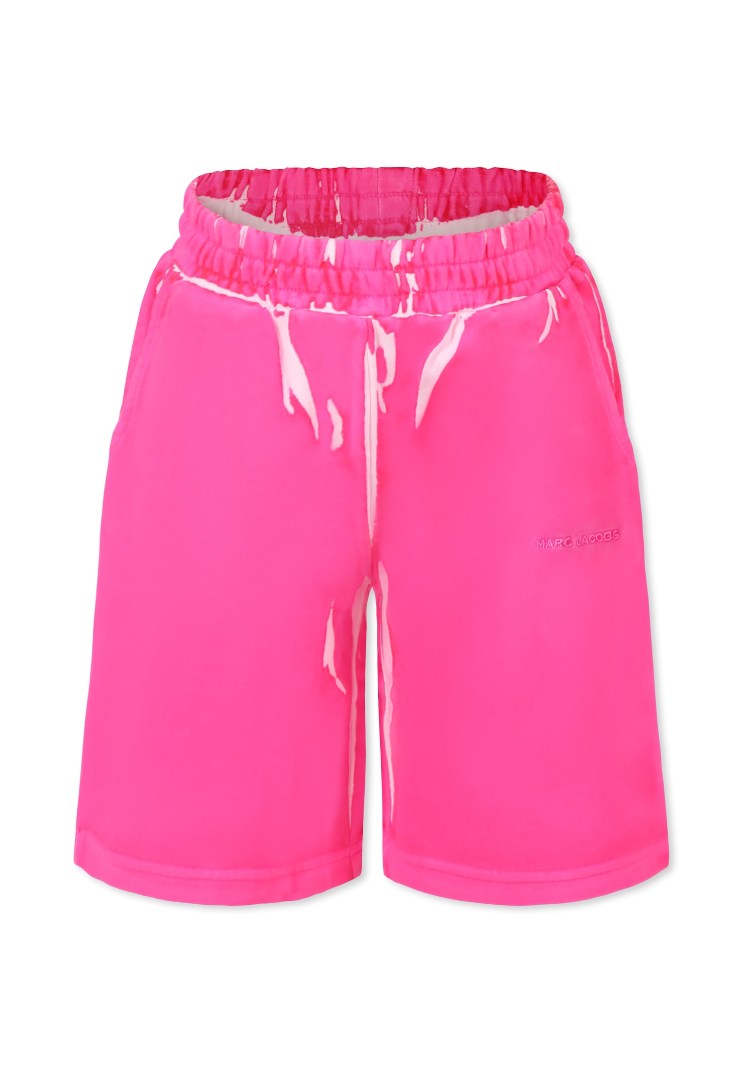 Little Marc Jacobs Fuchsia Trousers For Girl With Logo