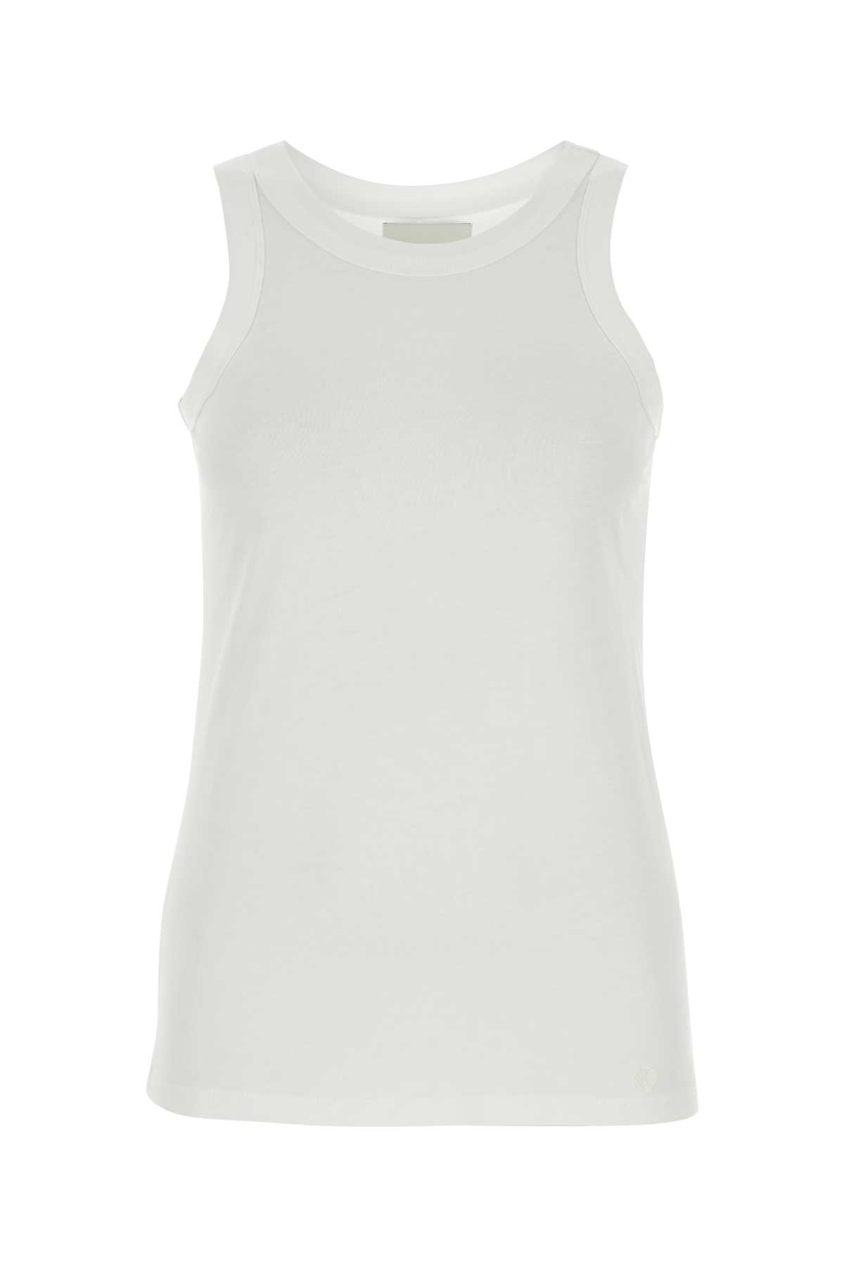 Loulou Studio White Cotton Poso Tank Top