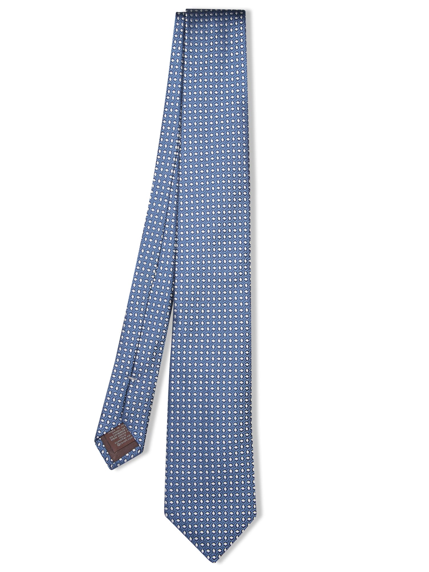 Canali Micro Pattern Grey/blue Tie