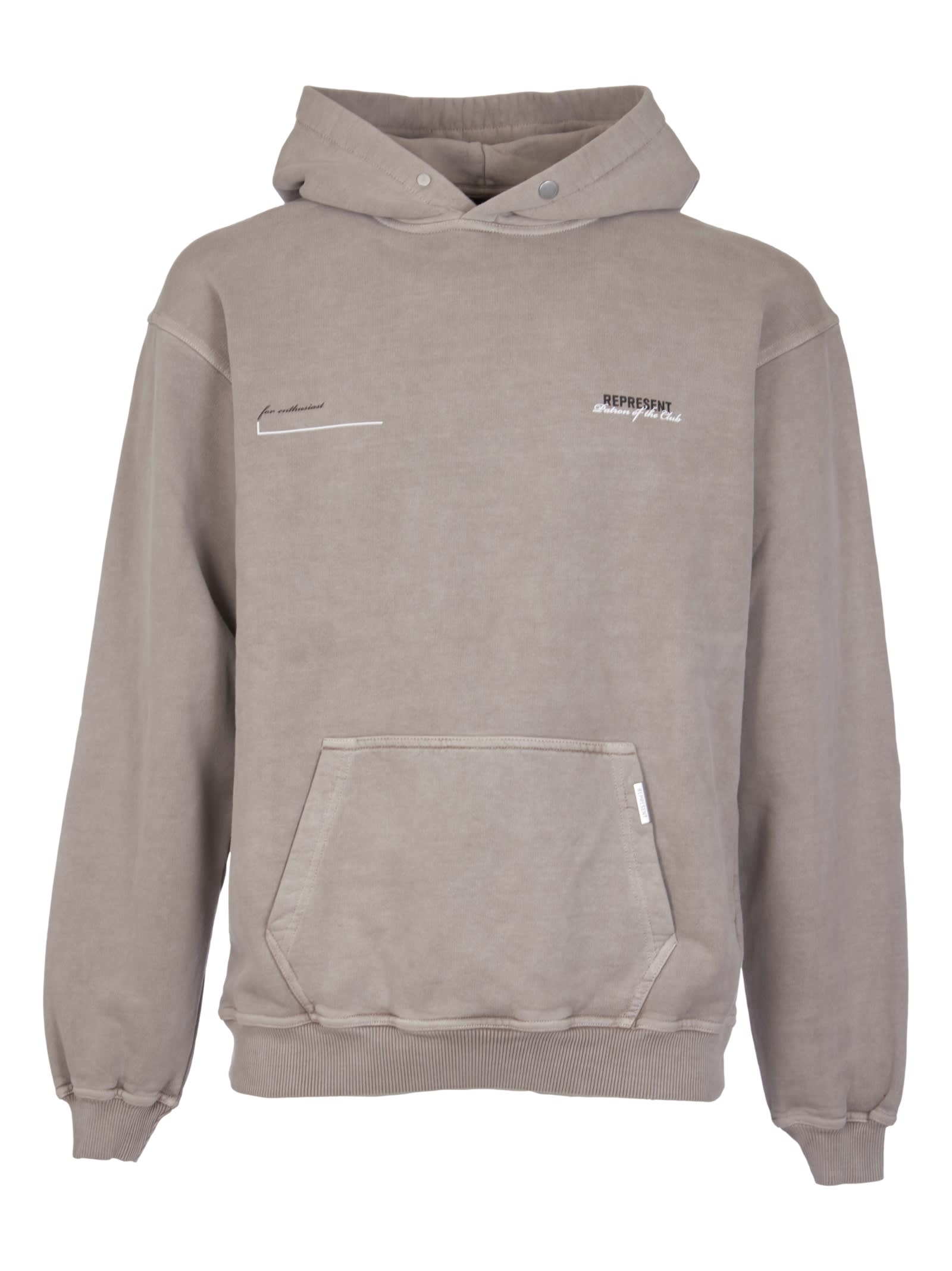REPRESENT Logo Embroidered Hoodie