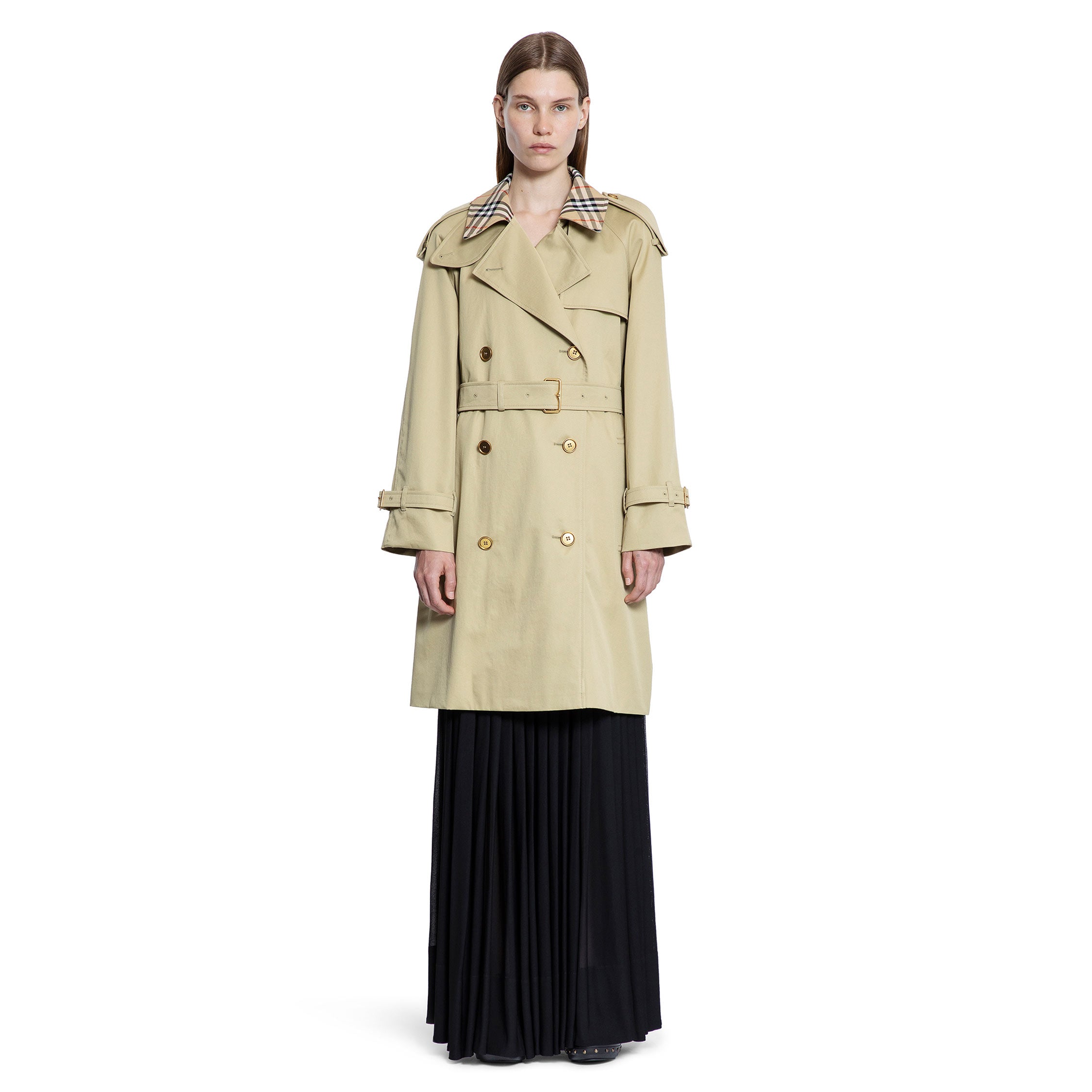 BURBERRY WOMAN BEIGE COATS