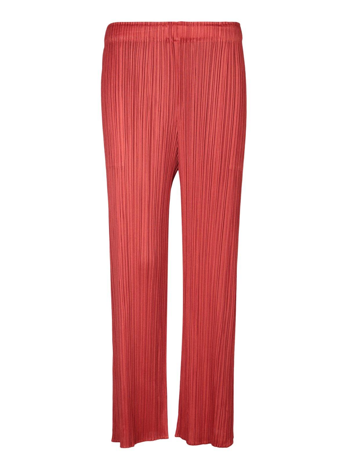 Pleats Please Issey Miyake Pleated Straight Leg Pants