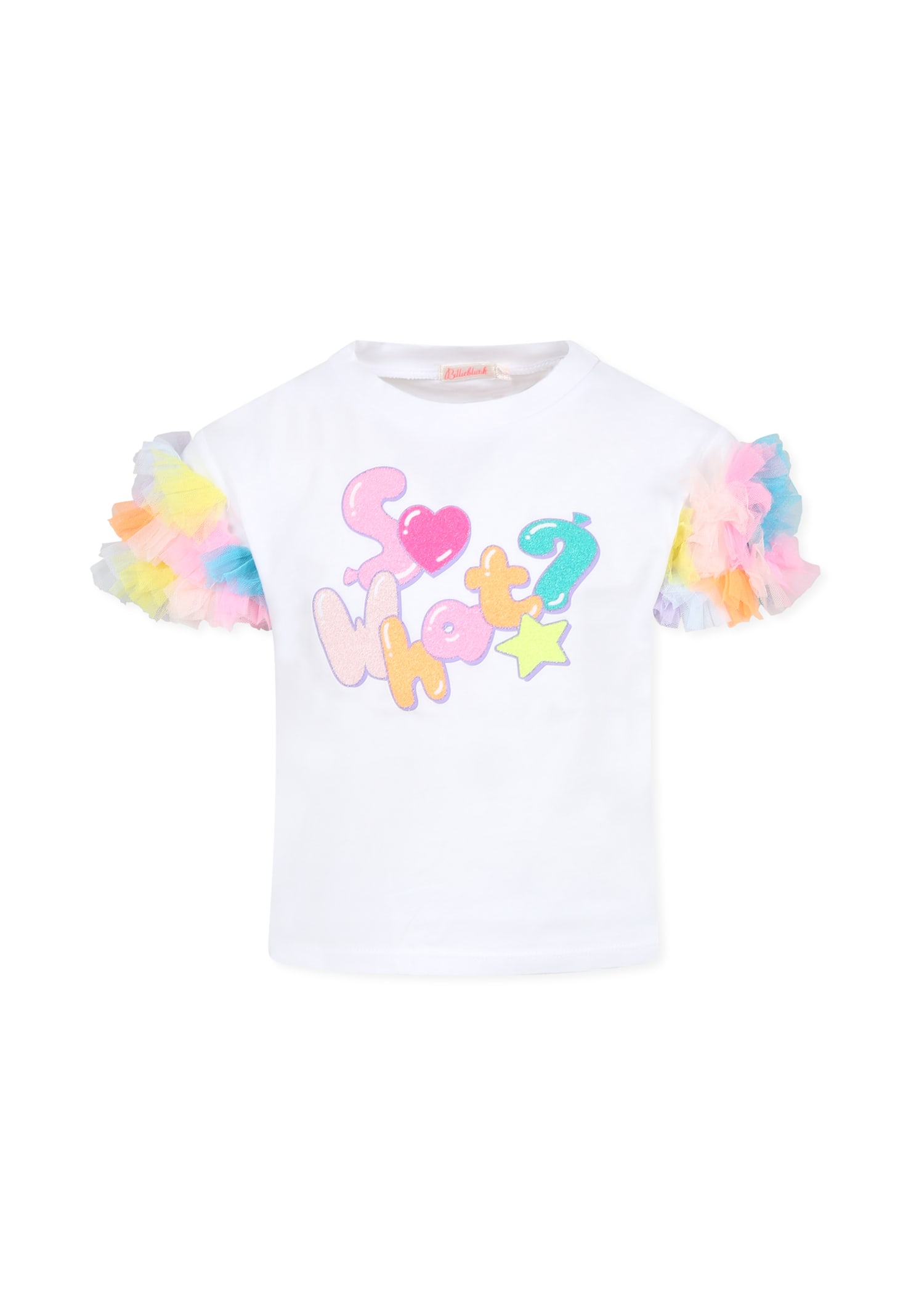 Billieblush White T-shirt For Girl With Writing