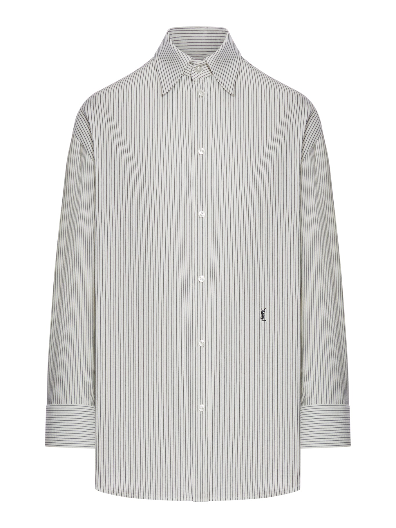 CASSANDRE STRIPED COTTON SHIRT - Saint Laurent - Woman