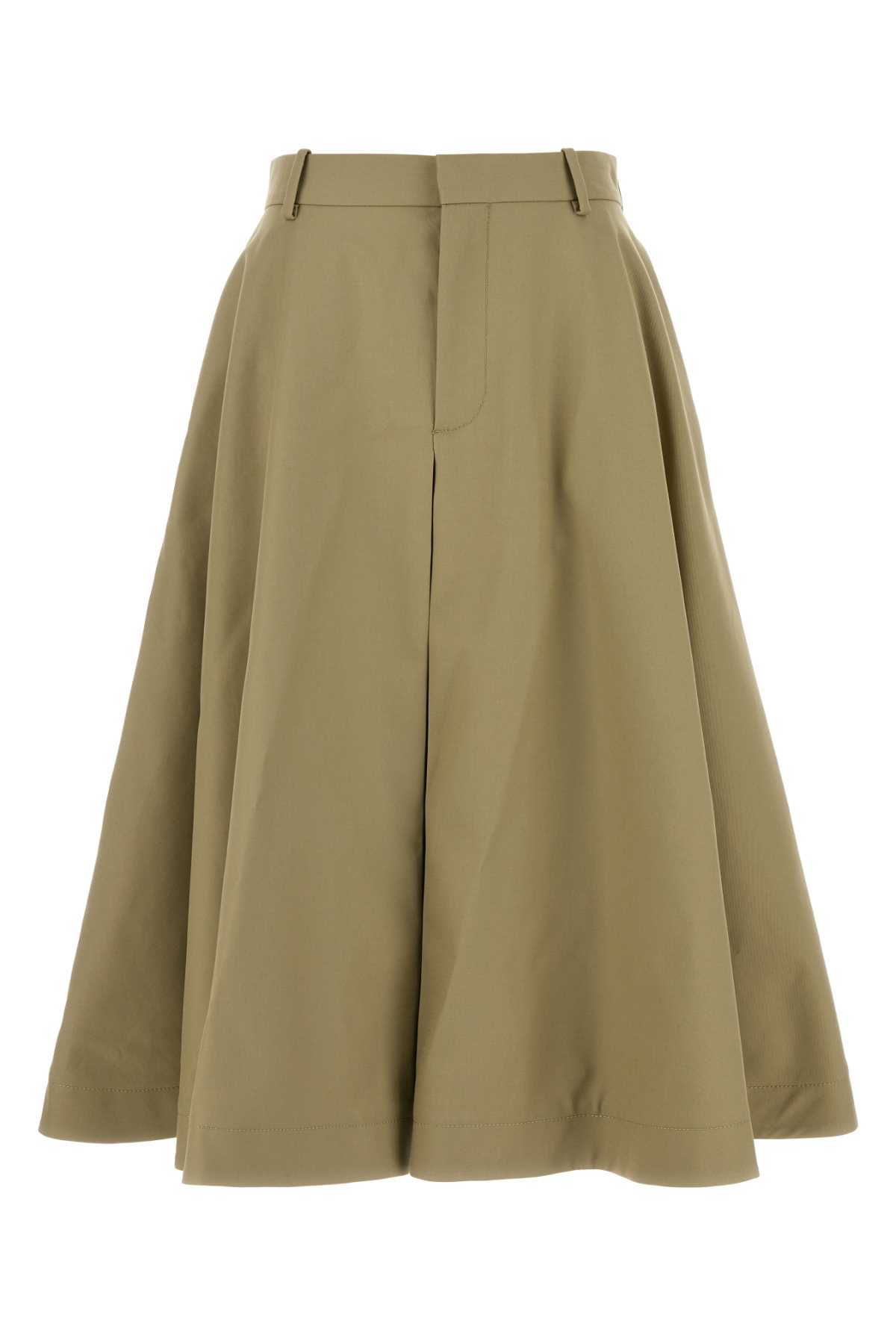 Bottega Veneta Khaki Cotton Skirt