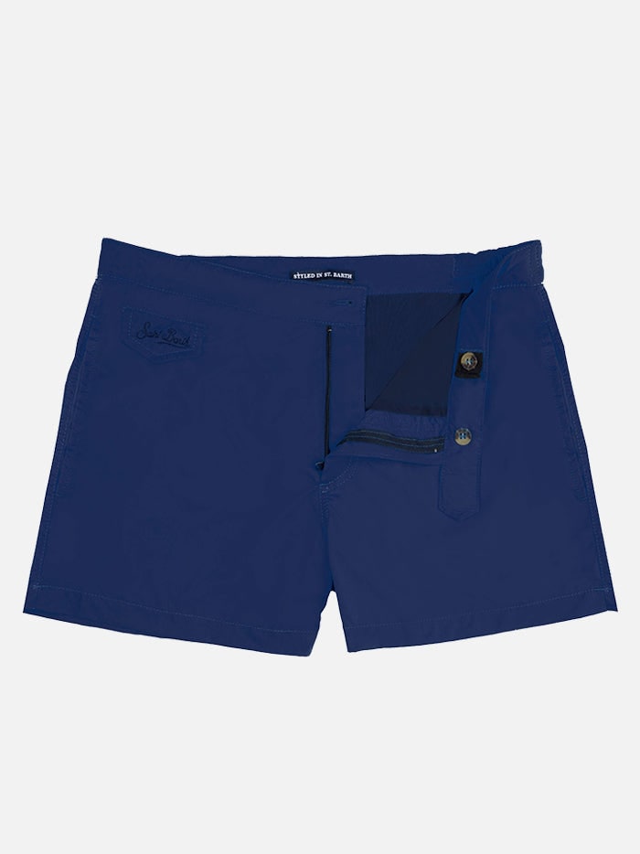 MC2 Saint Barth Solid Blue Navy Swim Shorts