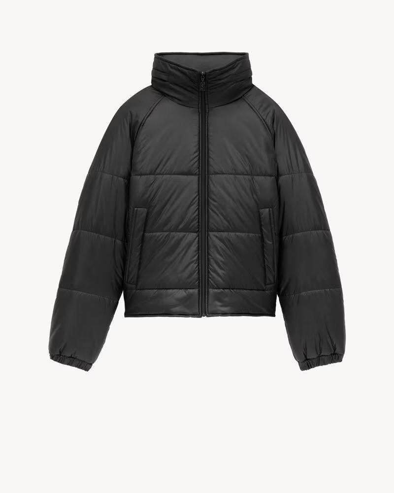 Saint Laurent "Cassandre" Nylon Down Jacket
