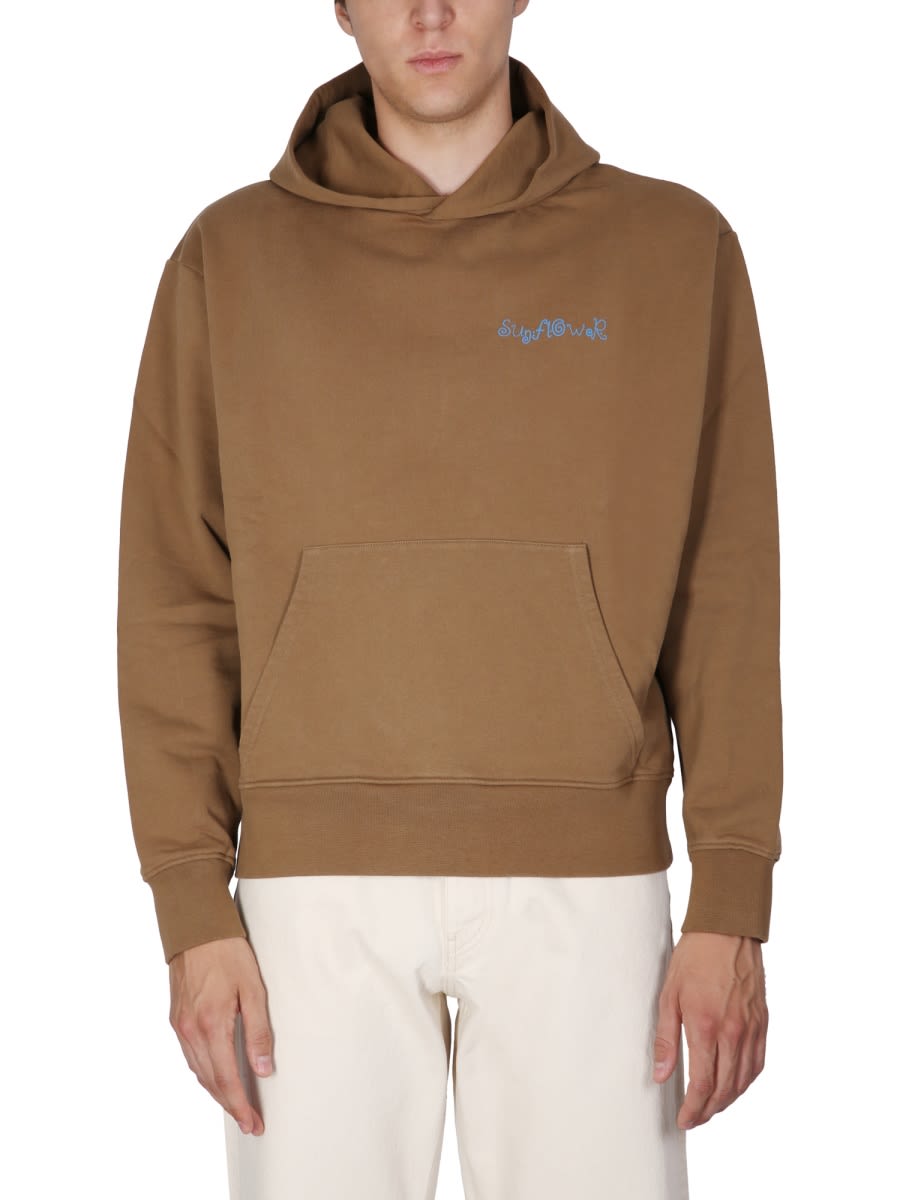 Sunflower Sweatshirt With Logo Embroidery