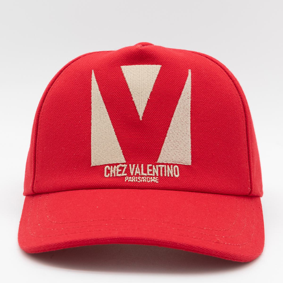 Valentino Garavani 红色棉质帽子