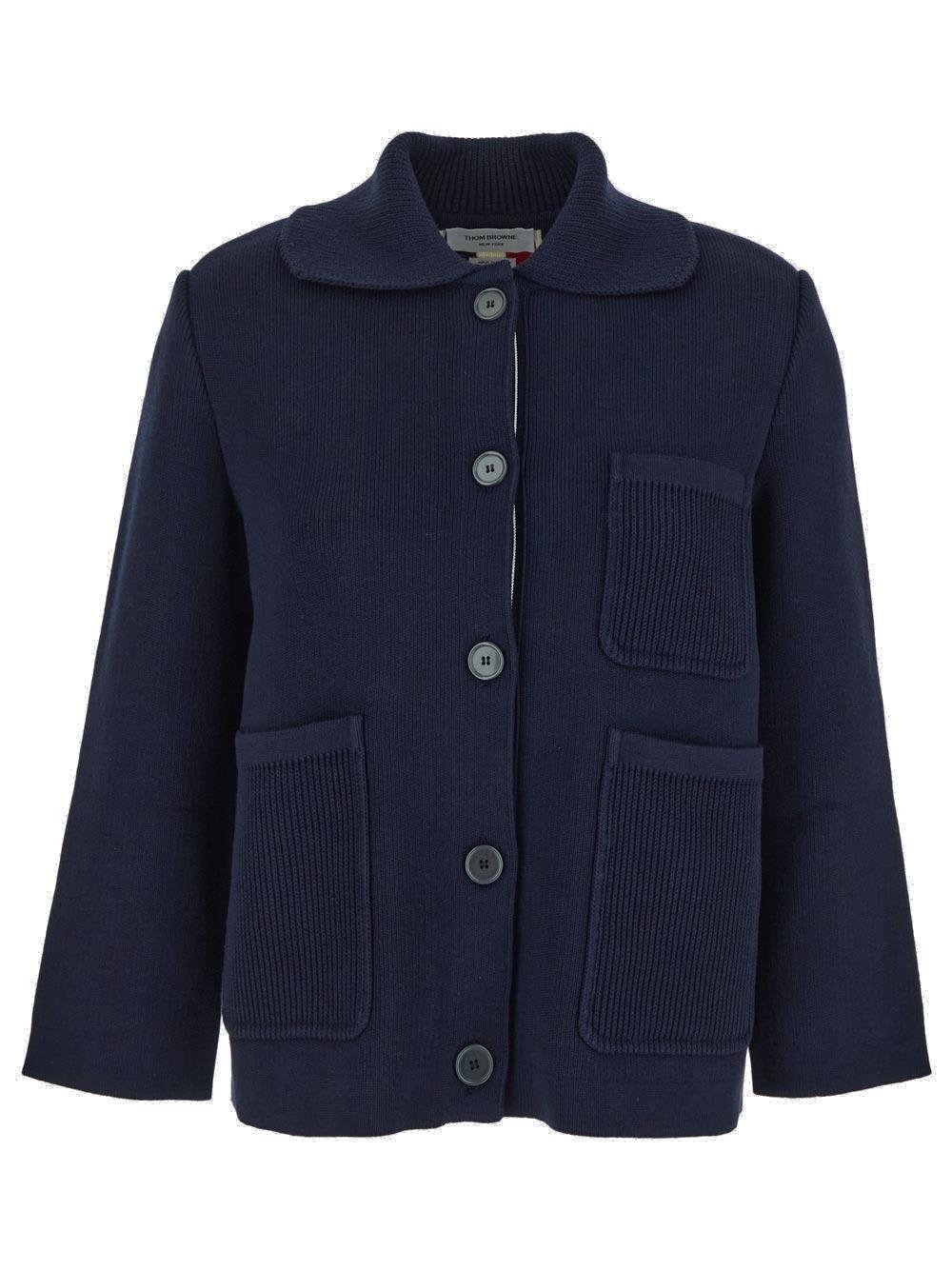 Thom Browne Inerlock Stitch Polo Collar Jacket