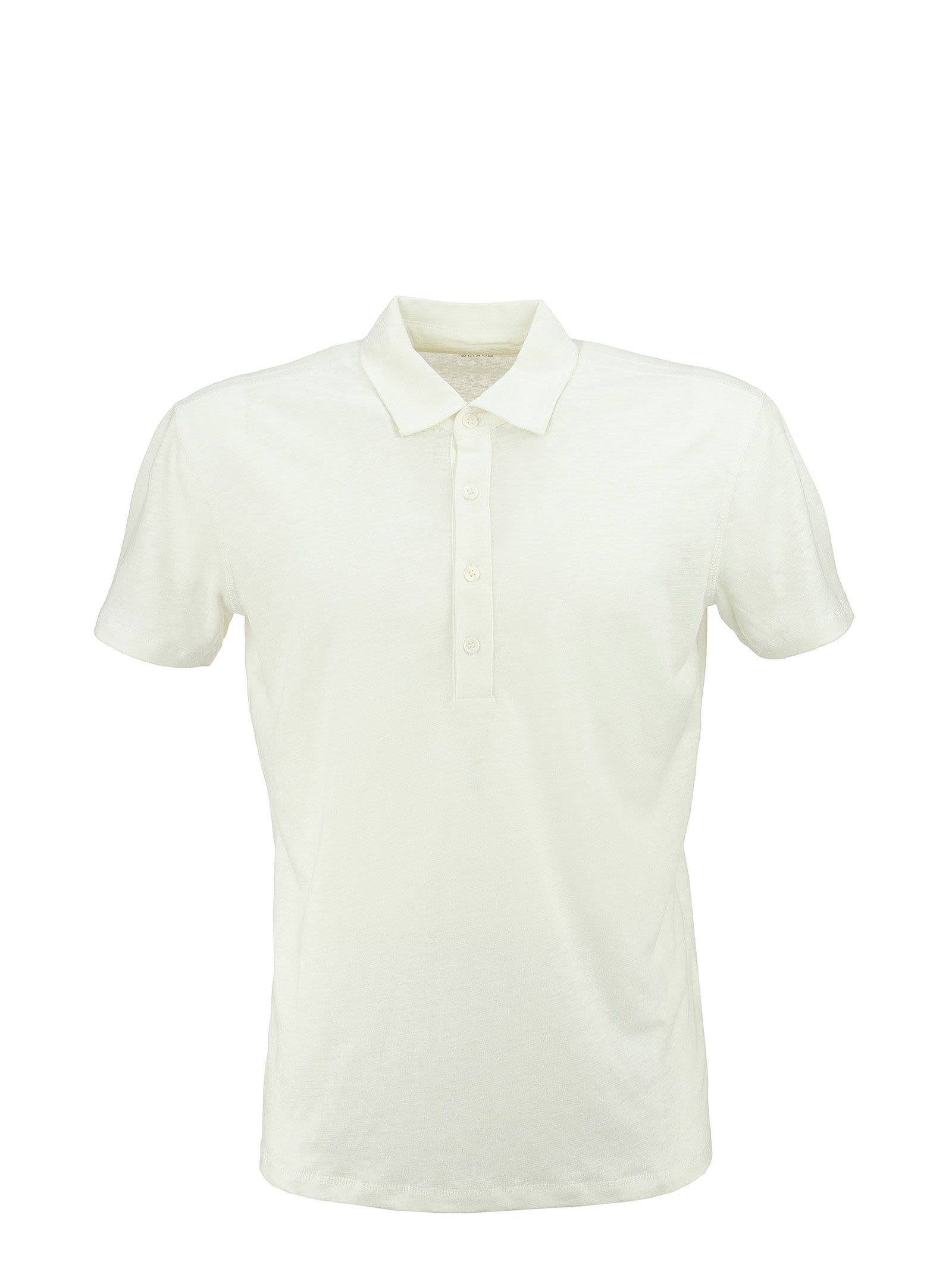 Majestic Filatures Linen Polo Shirt With Short Sleeves