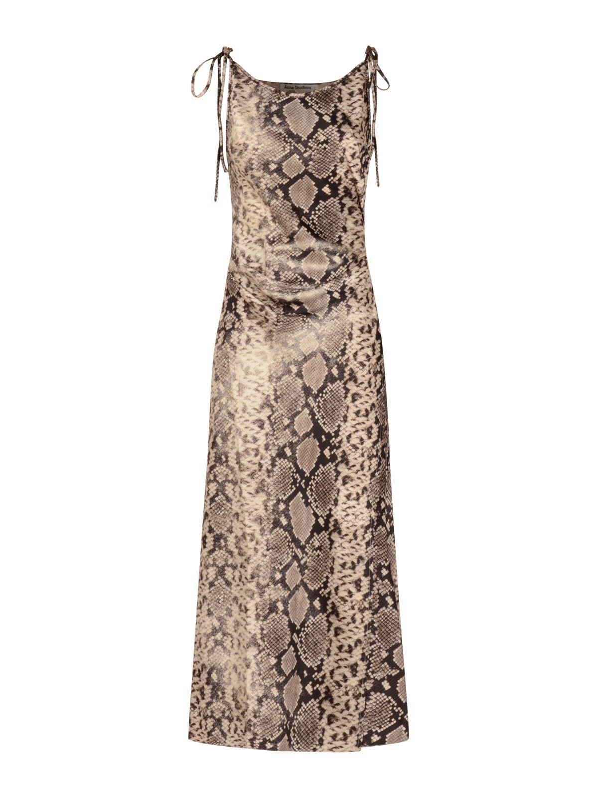 Acne Studios Satin Python Printed Dress