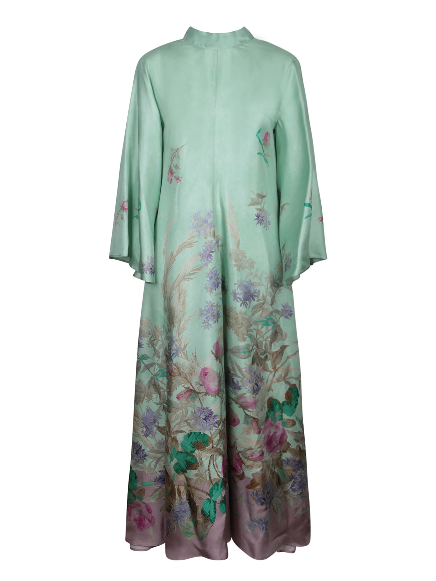 La DoubleJ Magnificent Pastel Green Silk Dress