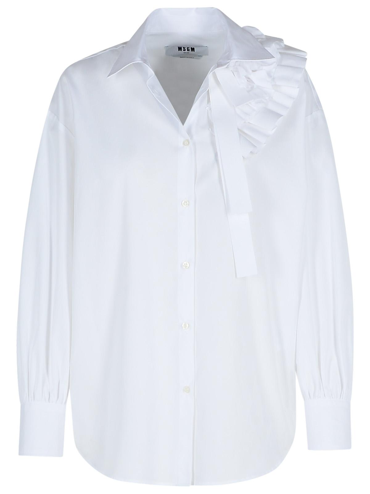 MSGM White Cotton Shirt