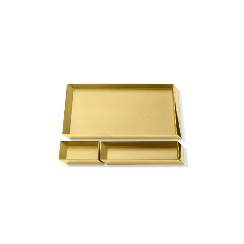 Ghidini 1961 Axonometry - Desk Trays Set Polished Brass