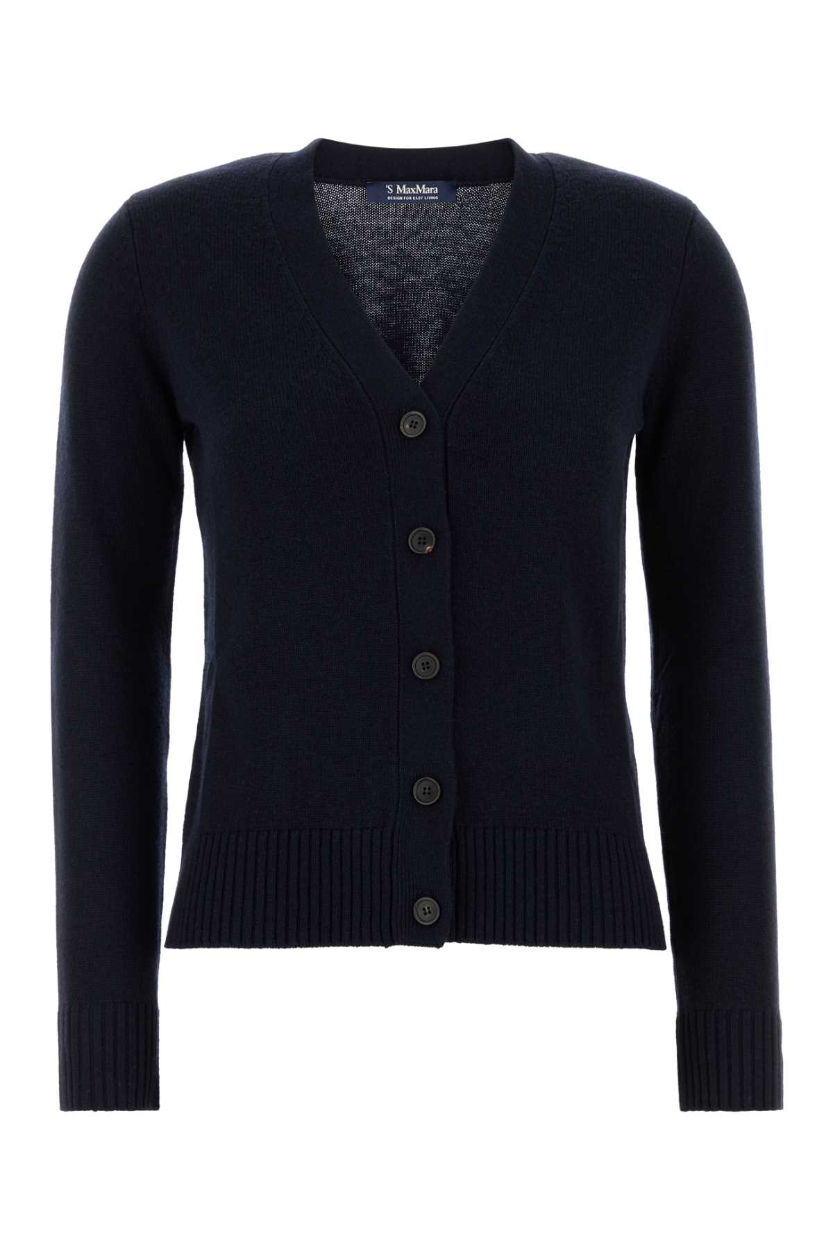 'S Max Mara Midnight Blue Wool Apollo Cardigan