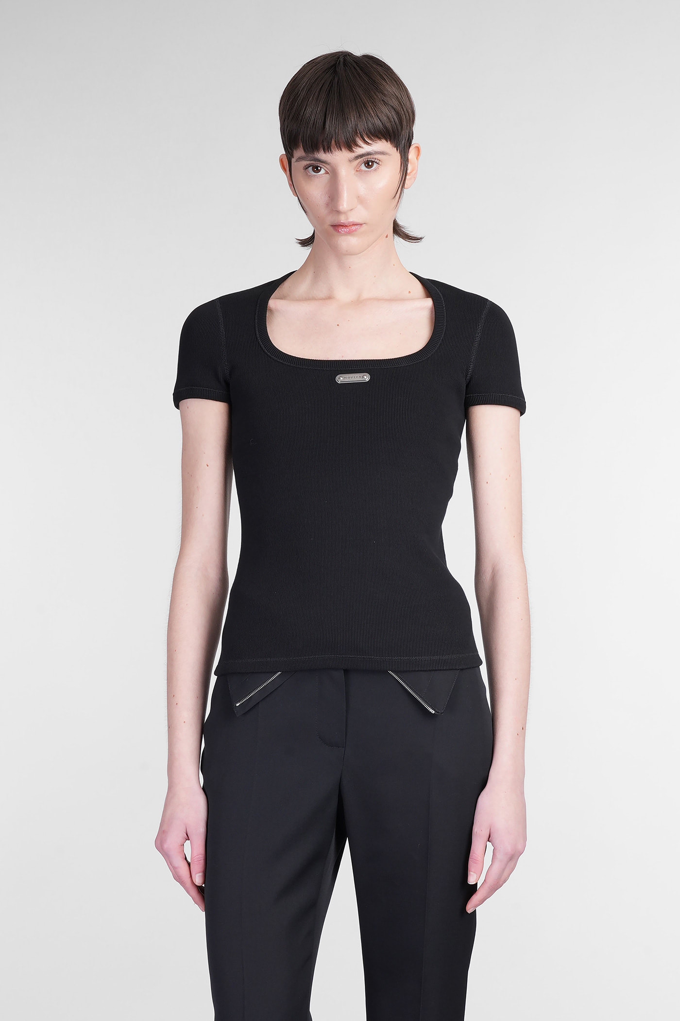 Alexander McQueen Topwear In Black Cotton